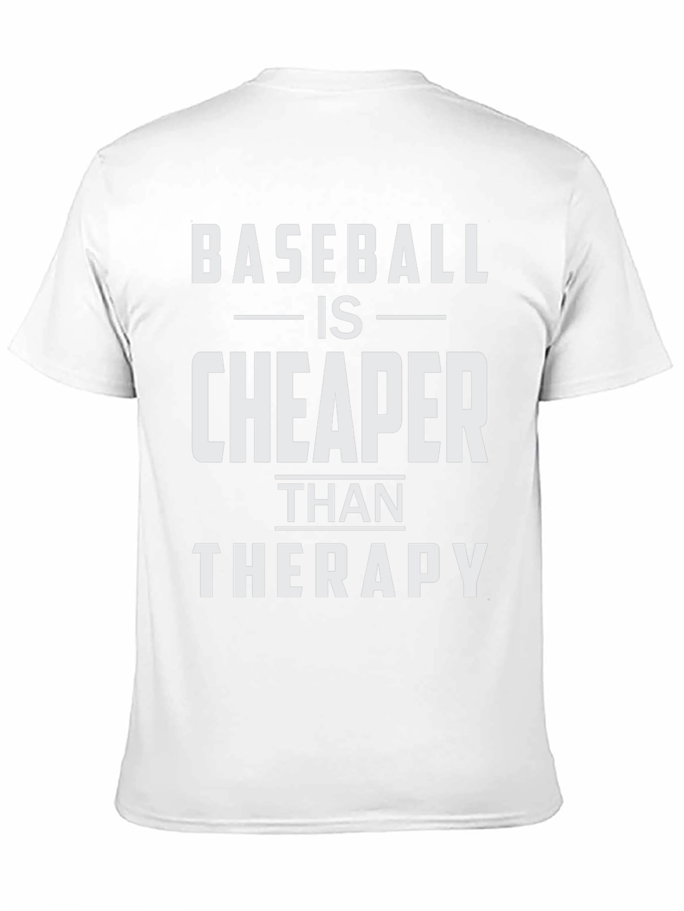 Black Baseball is Cheaper Than Therapy Funny T-Shirt view 11