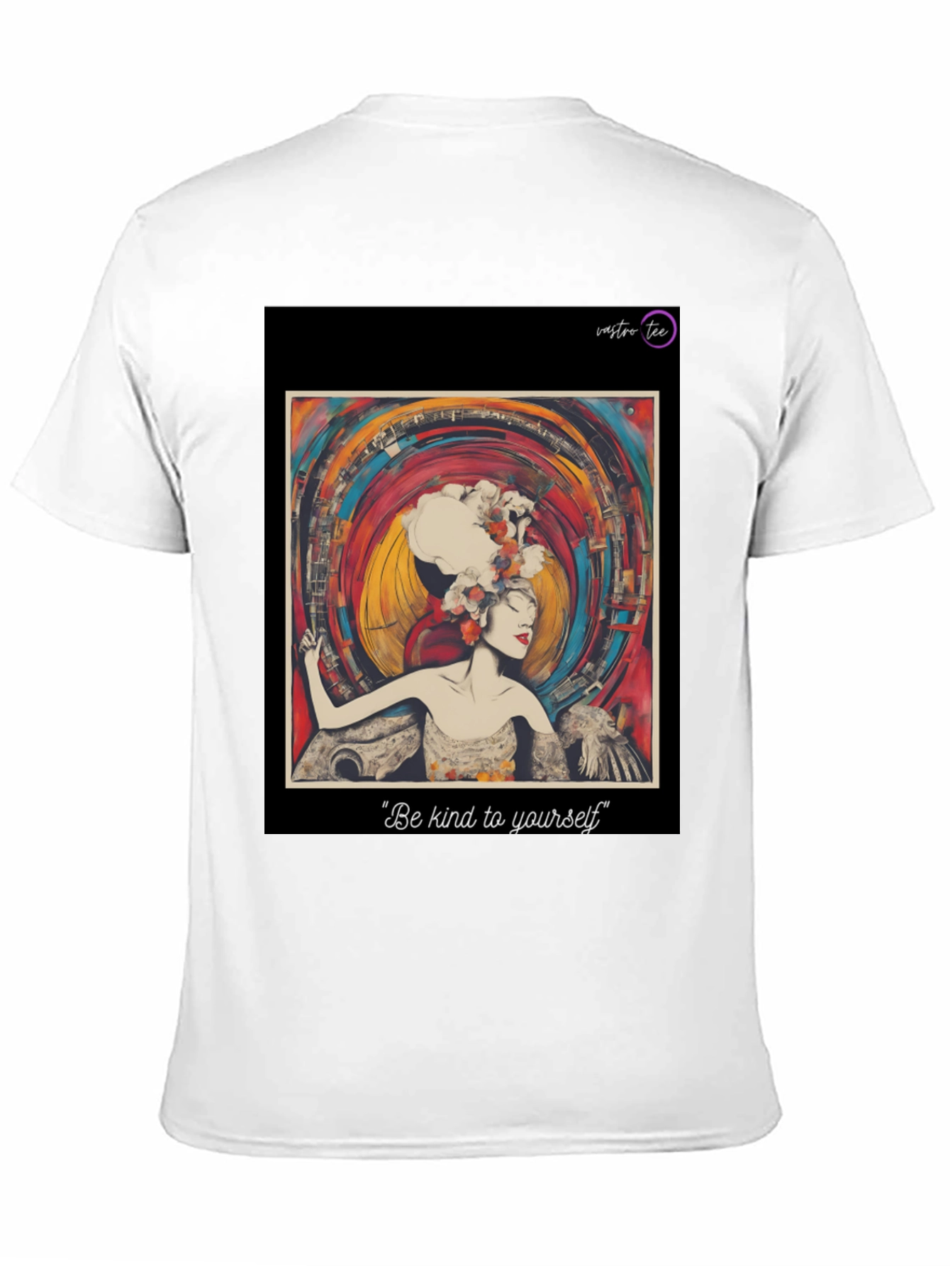 Black Artistic Woman Graphic Print Black T-Shirt view 11