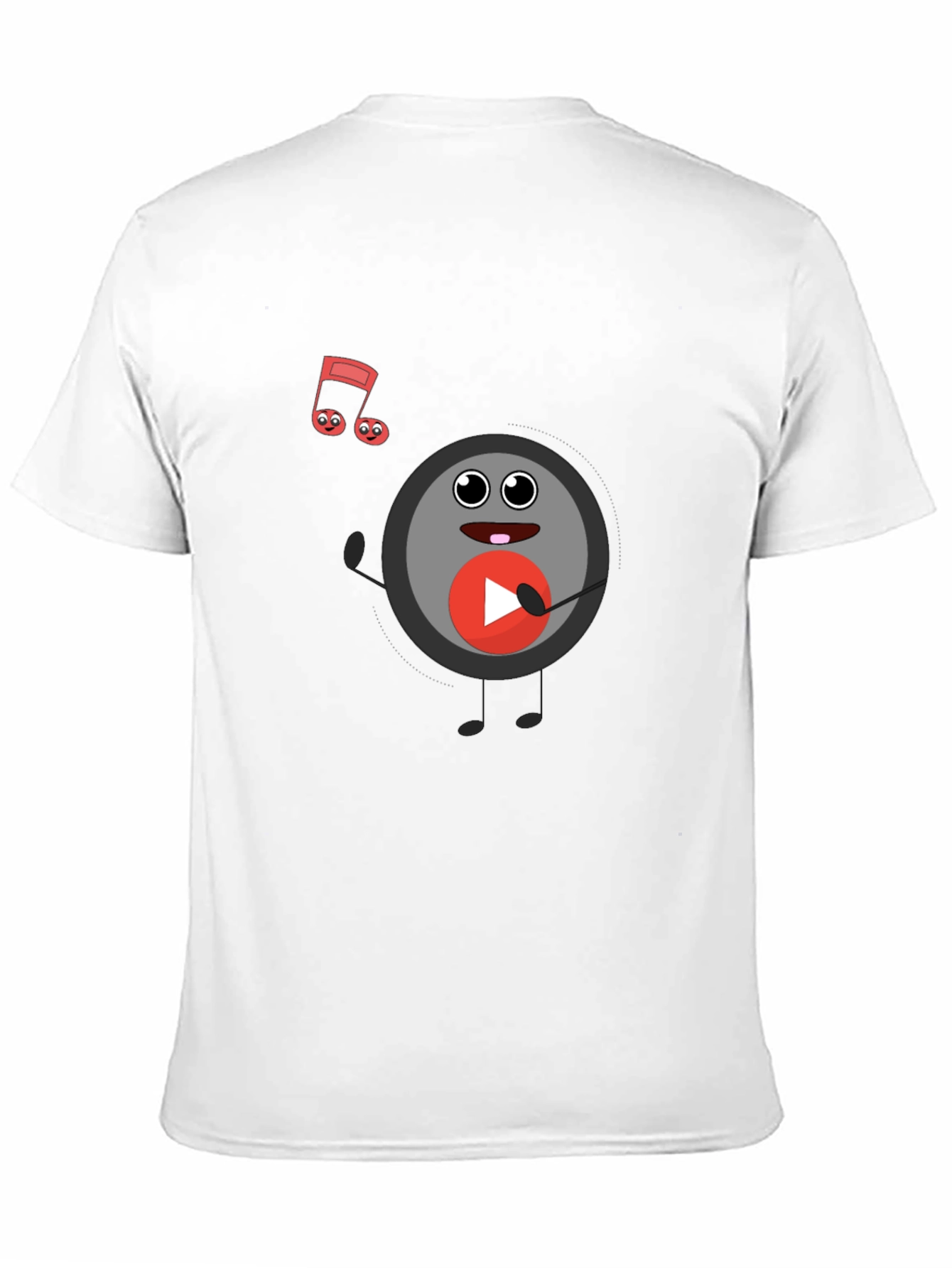 Black Musical Record Cartoon Black T-Shirt view 11