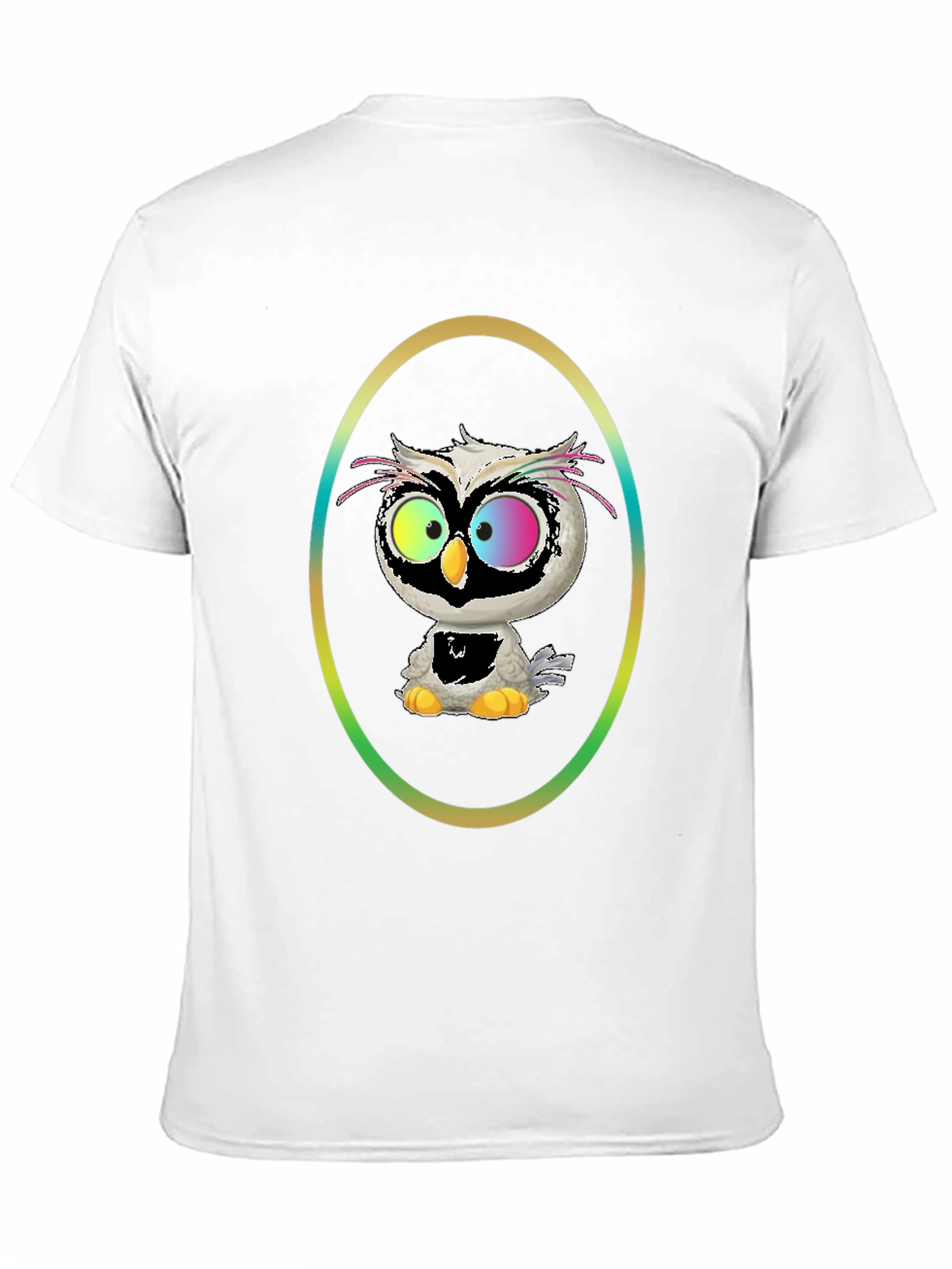 Black Owl Graphic Tee - Quirky Cartoon Bird view 11