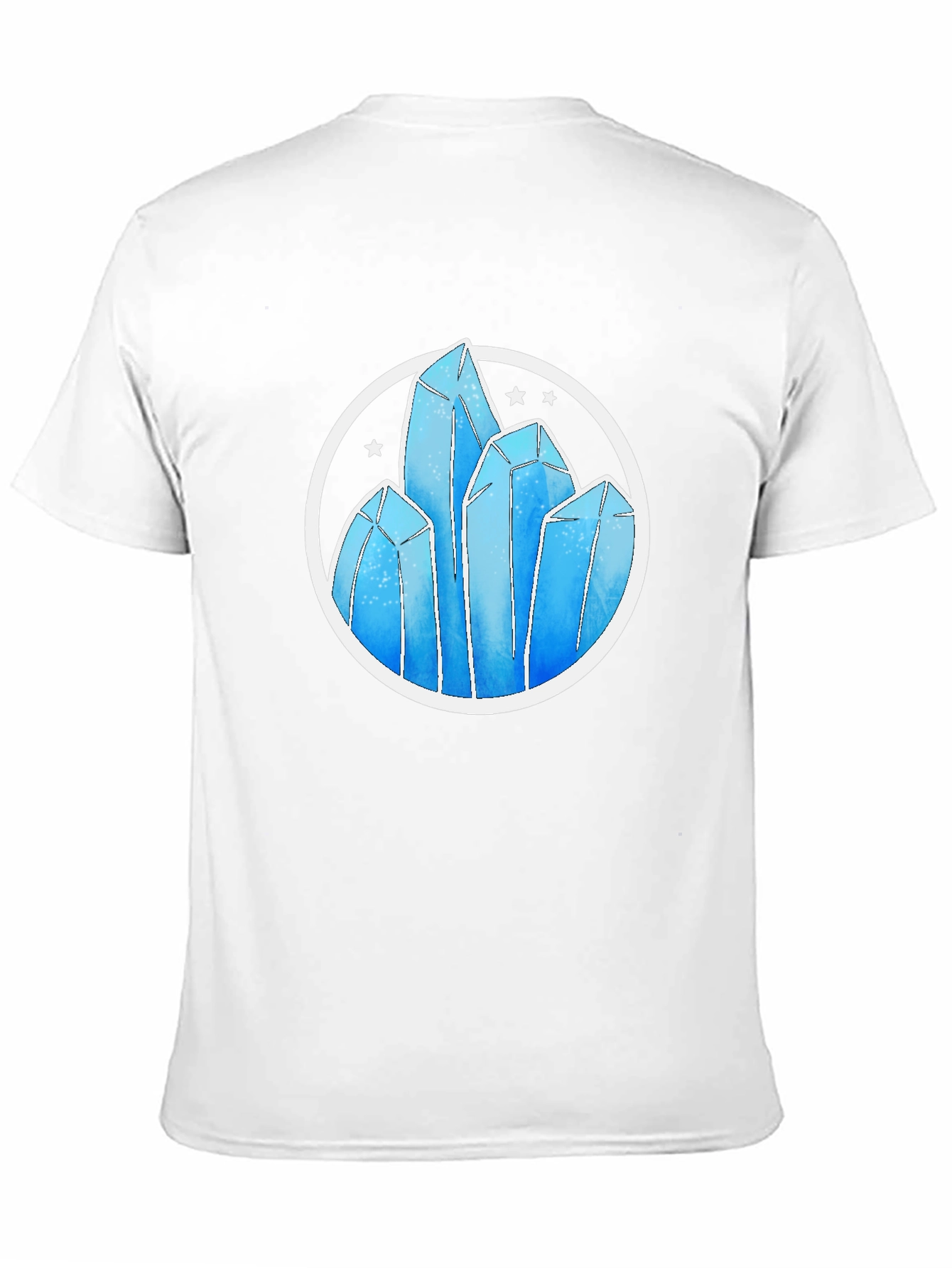 Black Crystal Formation Graphic Tee - Modern Design view 11