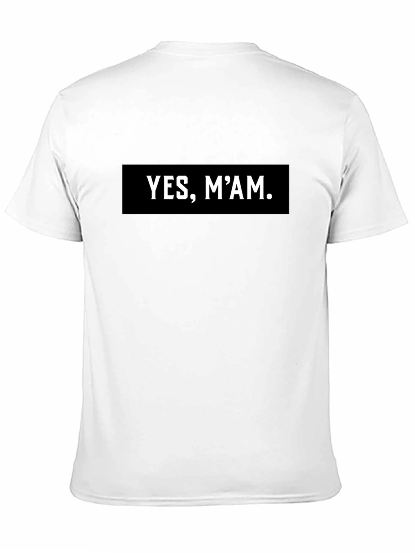 Black Yes, M'am Graphic T-Shirt - Classic Black Tee view 11