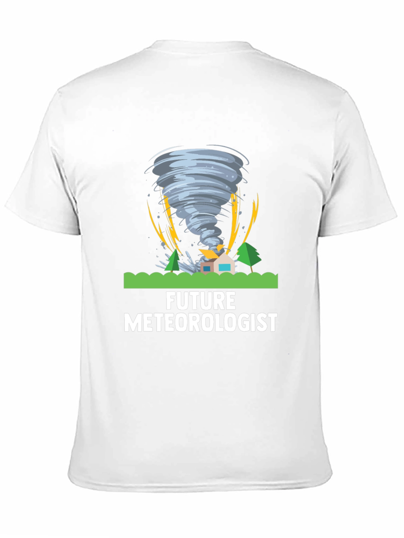 Black Future Meteorologist Tornado Graphic T-Shirt view 11