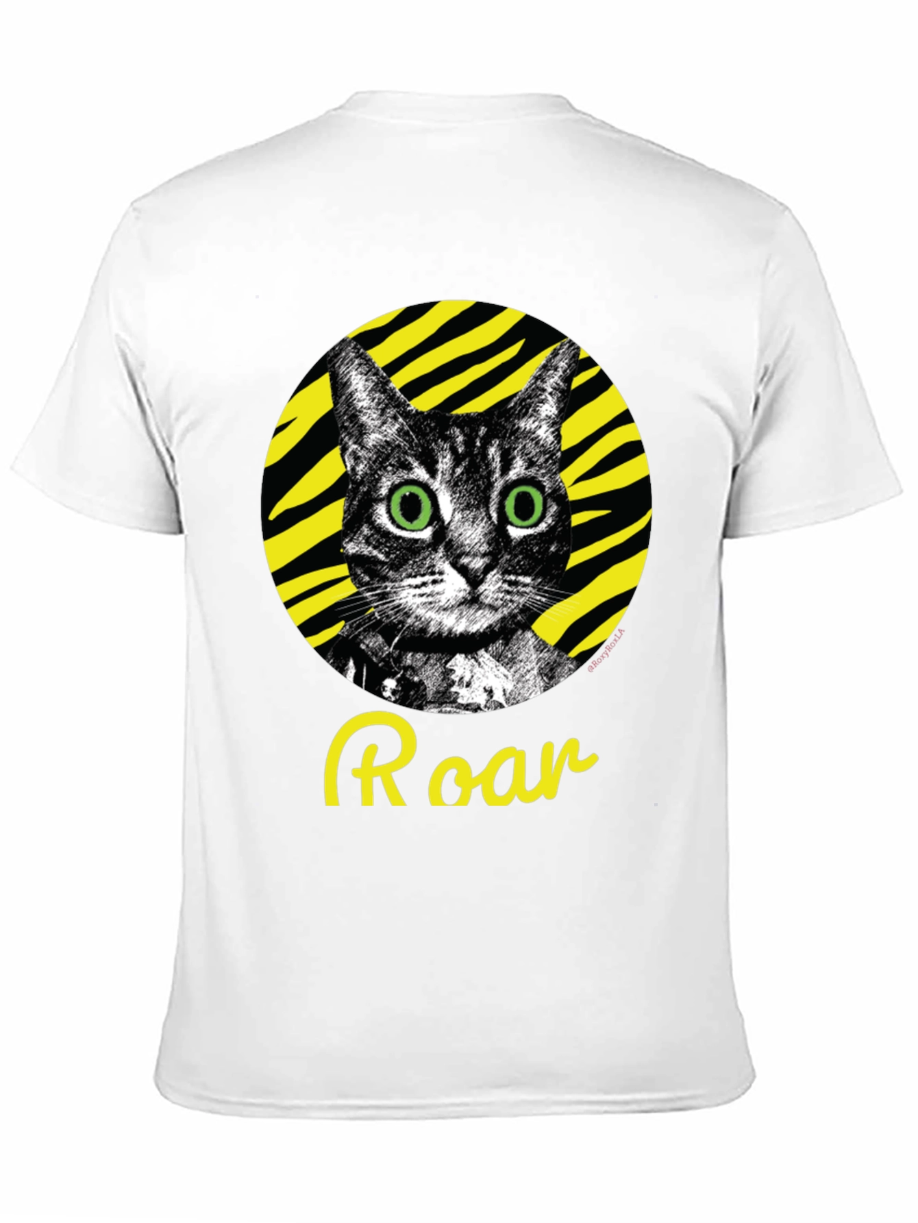 Black Roar! Cat Graphic Tee - Black view 11