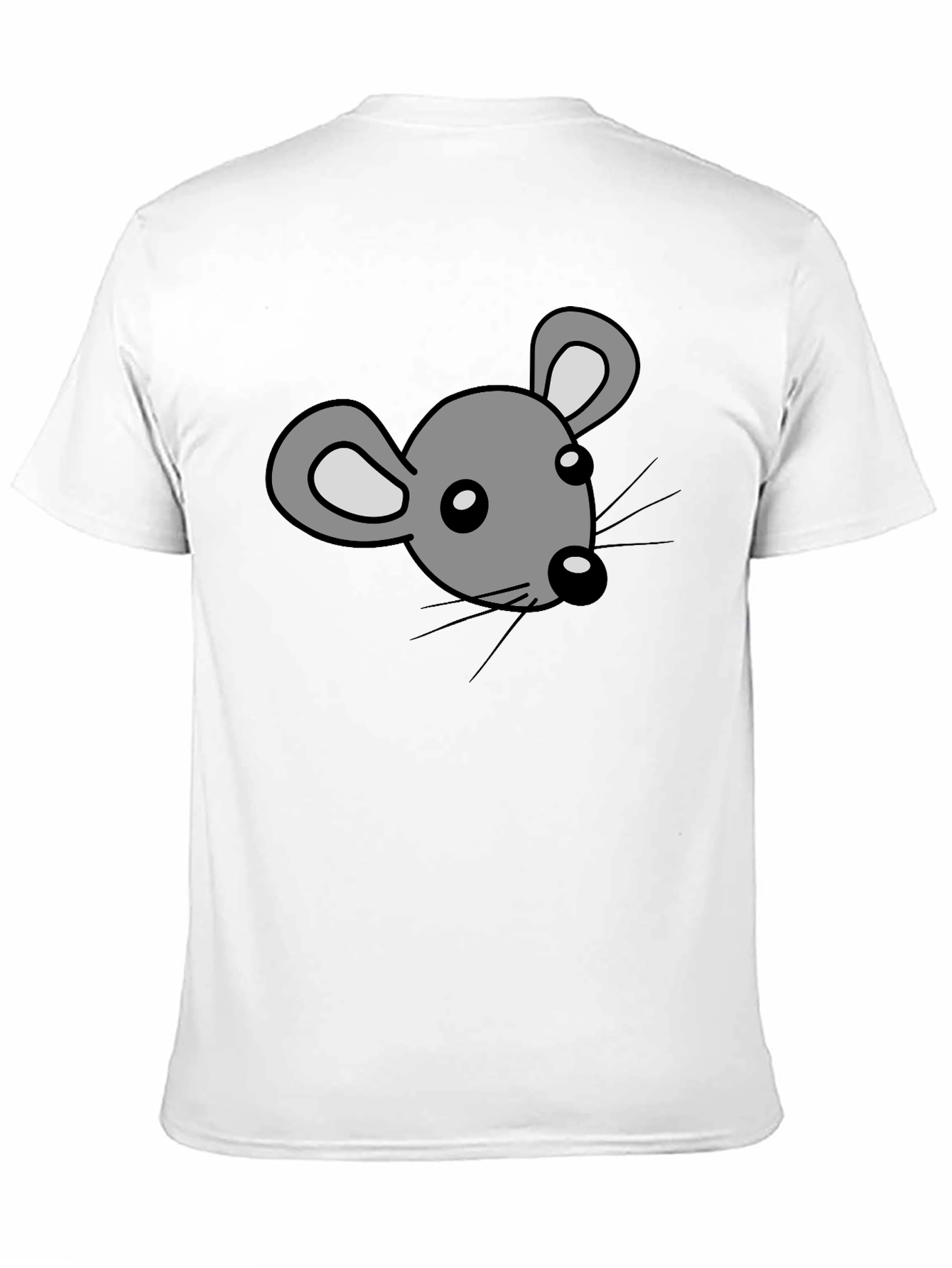Black Cartoon Mouse Graphic Print Black T-Shirt view 11