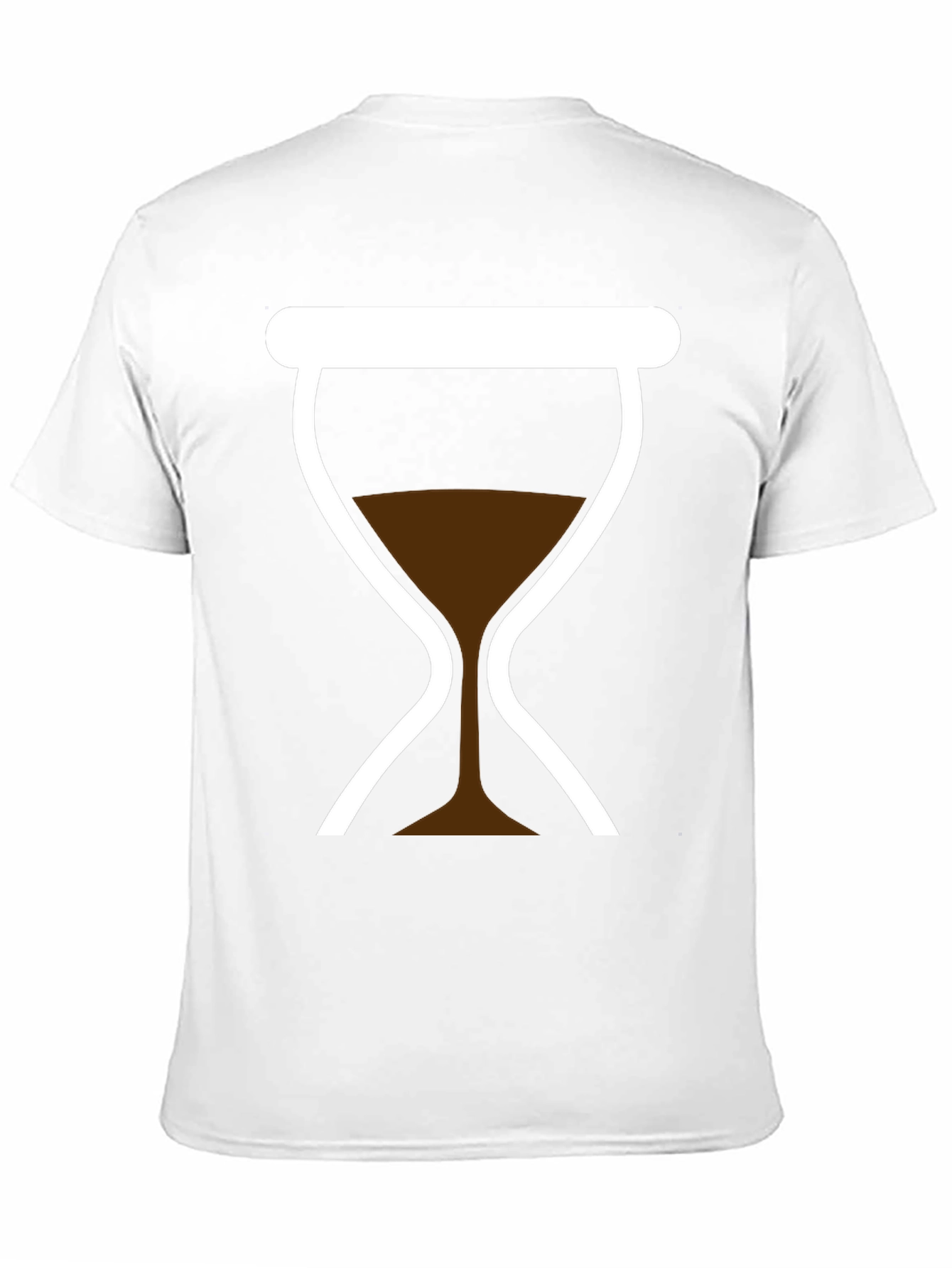 Black Stylish Hourglass Graphic Tee - Classic Design, Black Shirt view 11