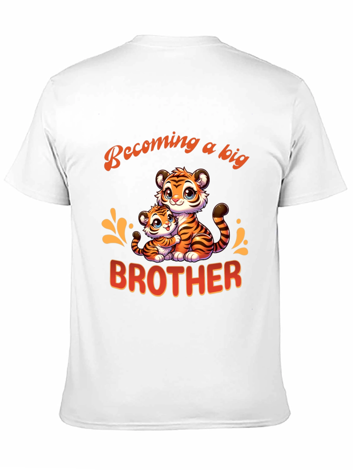 Black Becoming a Big Brother Tiger Graphic T-Shirt view 11