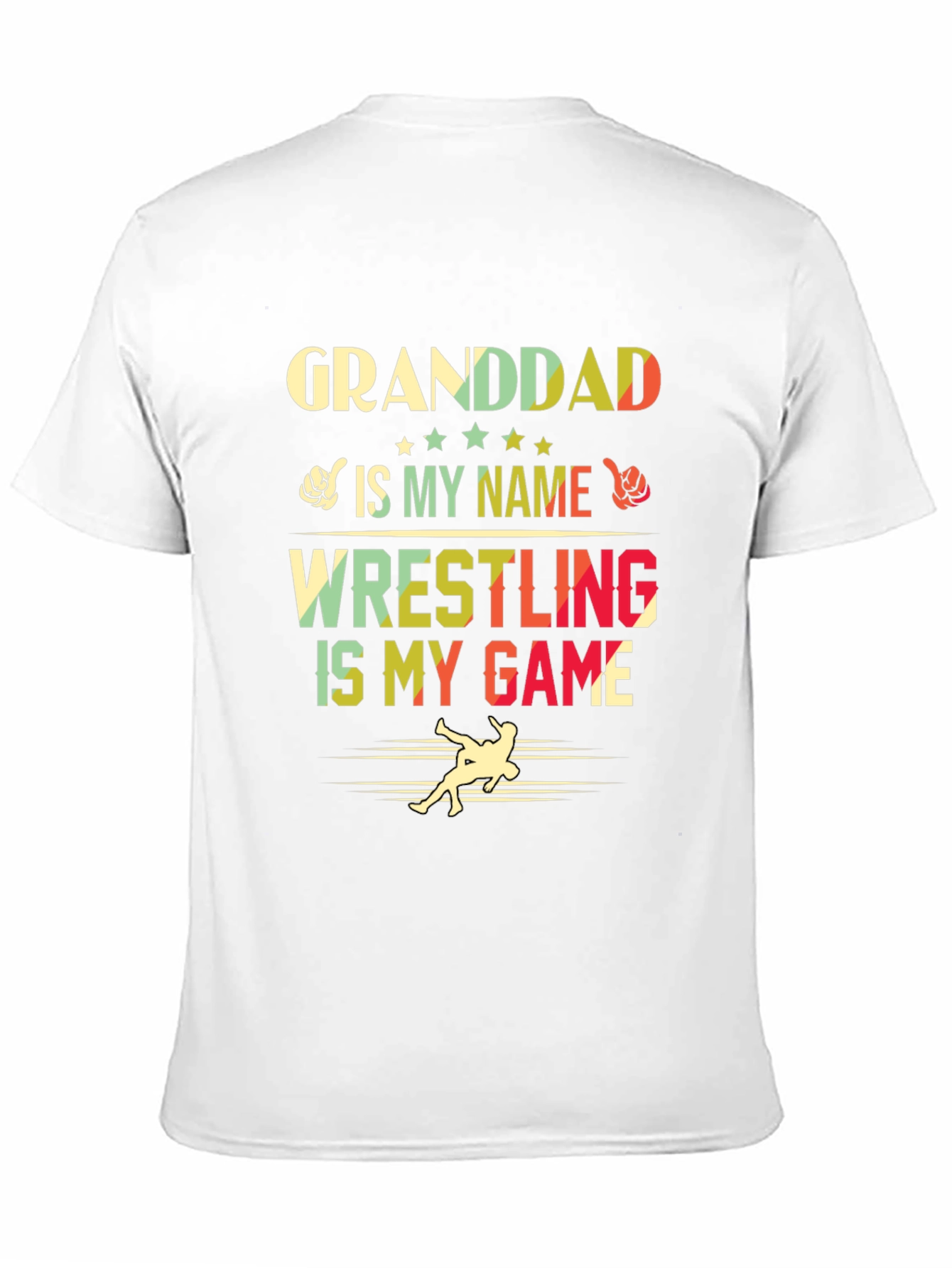 Black Granddad Wrestling T-Shirt - Gift for Wrestling Grandpa view 11