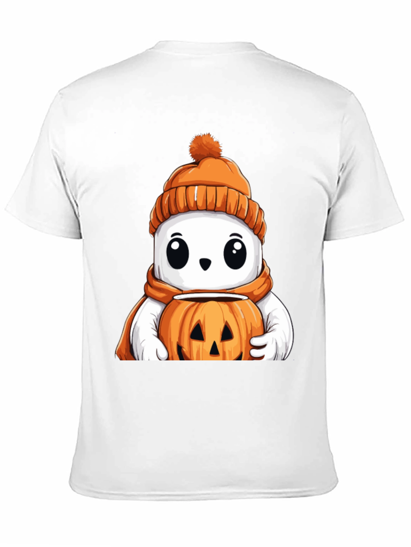 Black Cute Halloween Ghost T-Shirt view 11