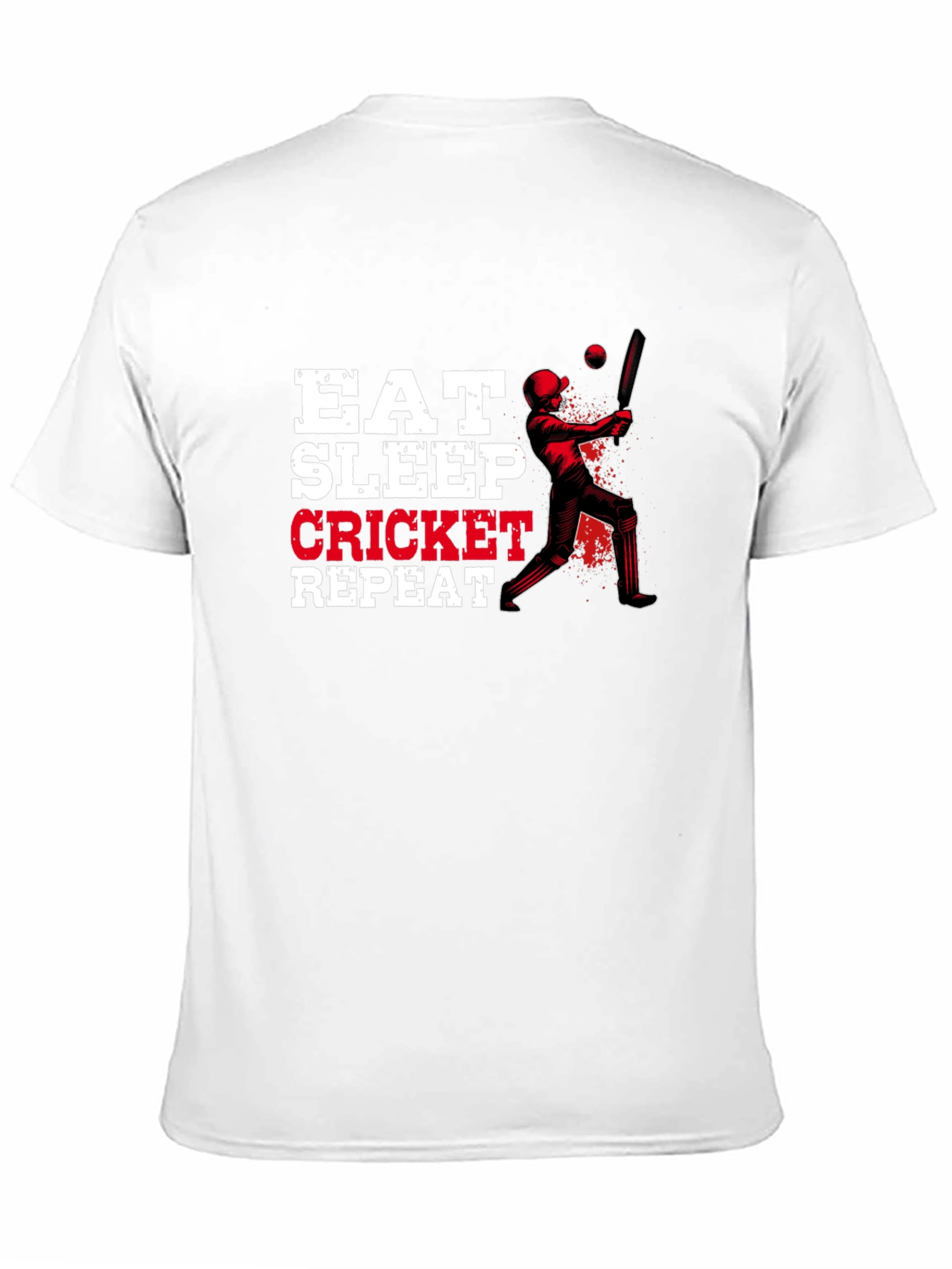 Eat Sleep Cricket Repeat Graphic Tee - 11