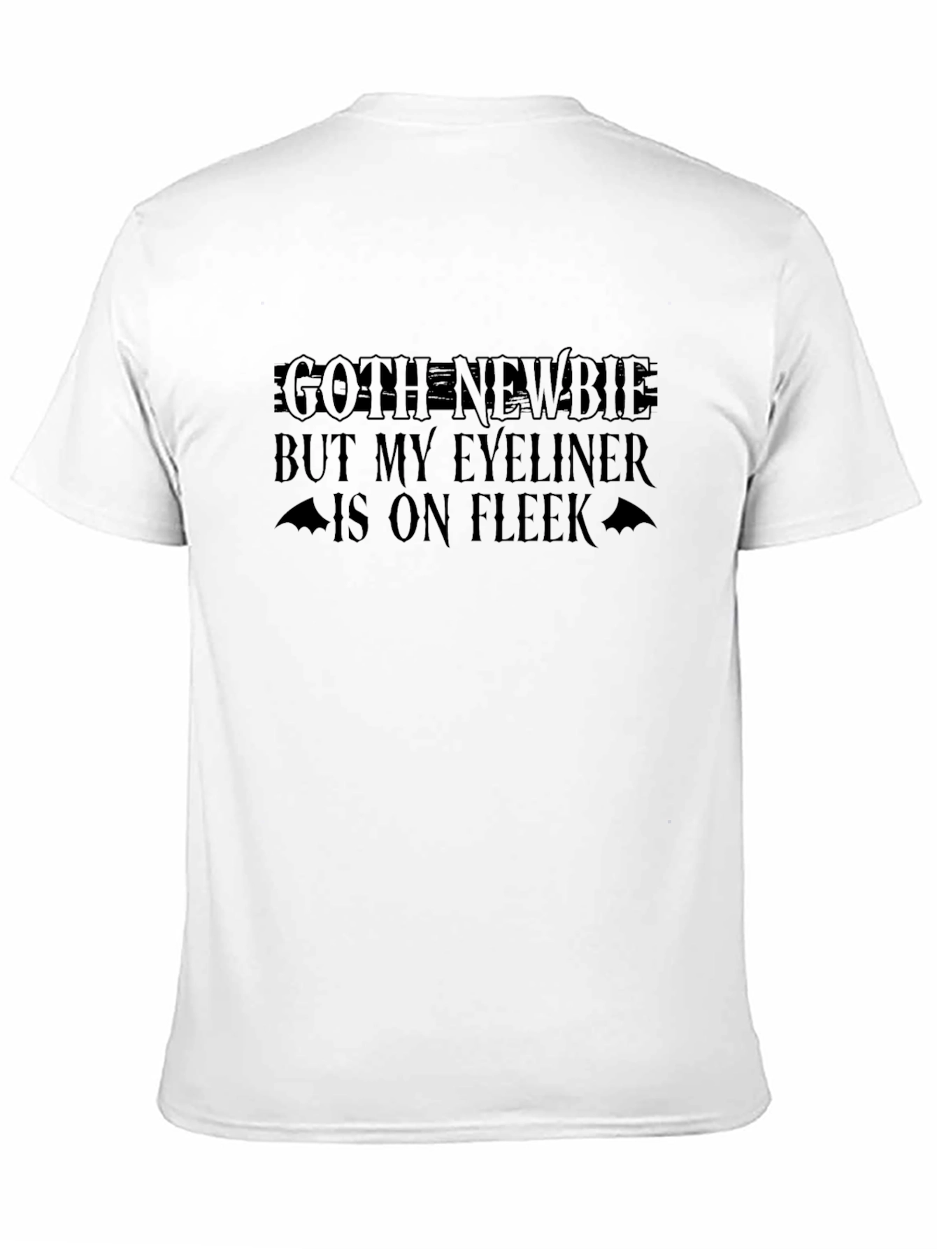 Black Goth Newbie Eyeliner Fleek Graphic Tee view 11