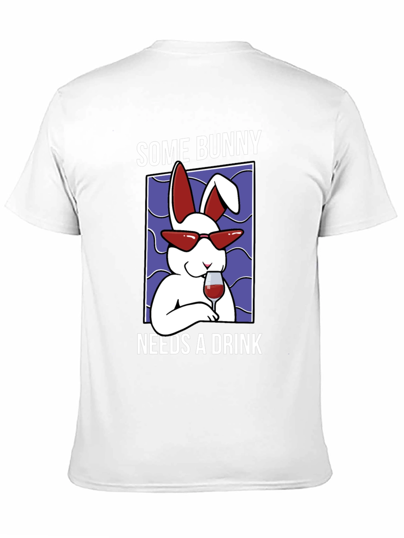 Black Some Bunny Needs a Drink Graphic T-Shirt view 11