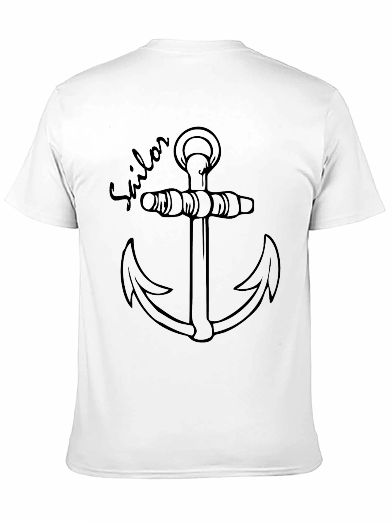 Black Sailor Anchor Graphic Tee view 11