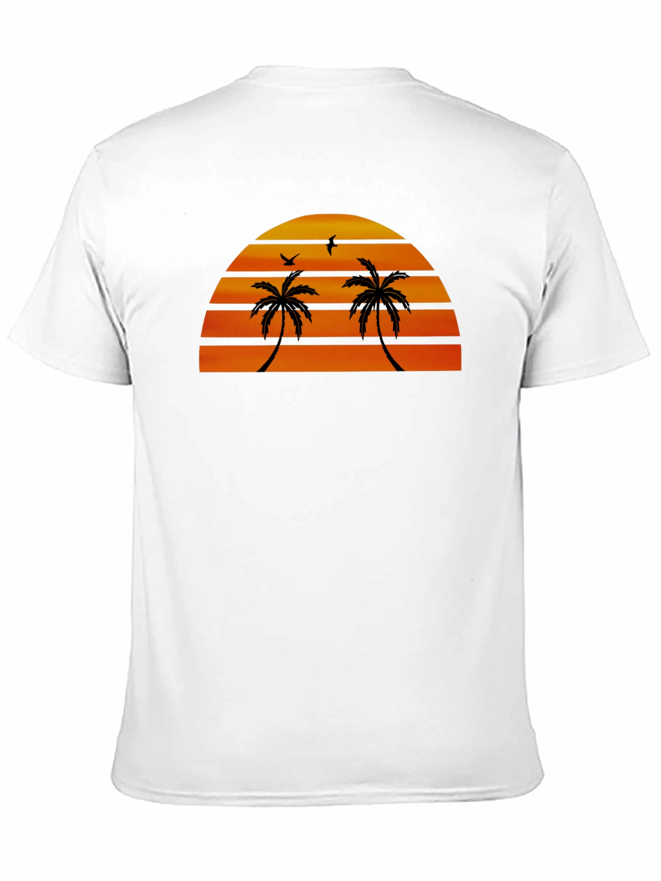 Black Sunset Palm Tree Graphic Tee view 11