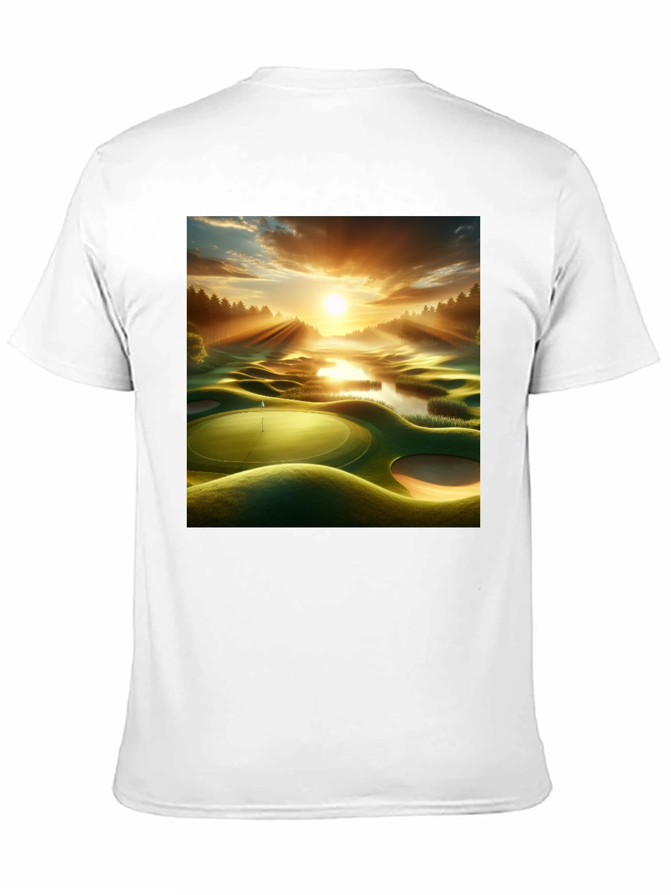 Black Scenic Golf Course T-Shirt view 11