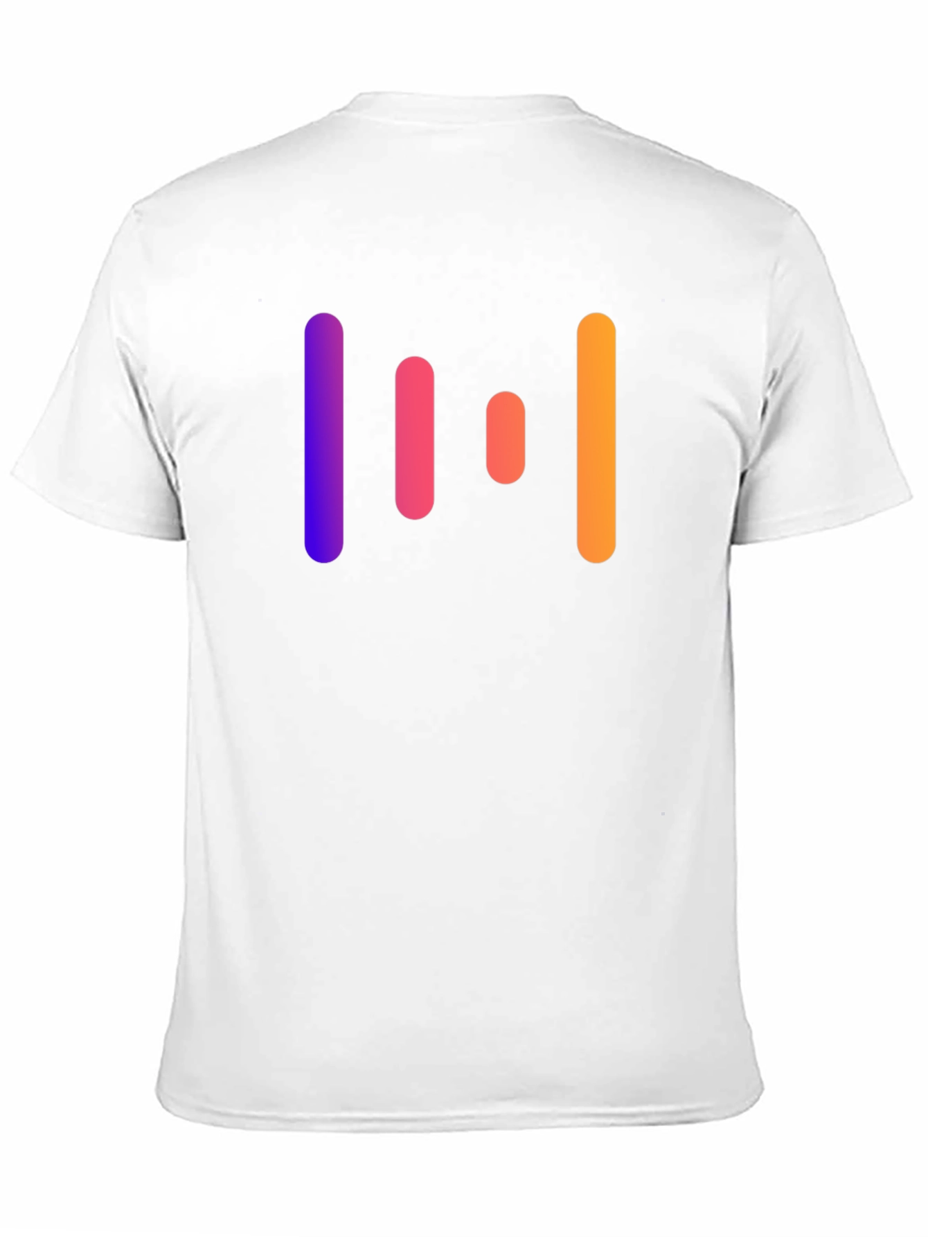 Black Gradient Stripe Graphic Black T-Shirt view 11