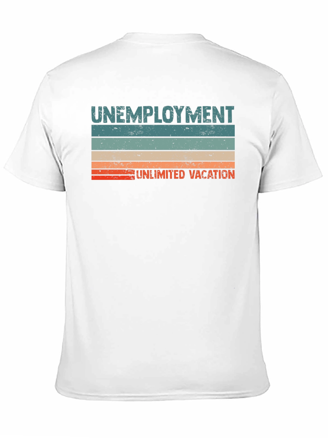 Black Unemployment Unlimited Vacation Graphic T-Shirt view 11