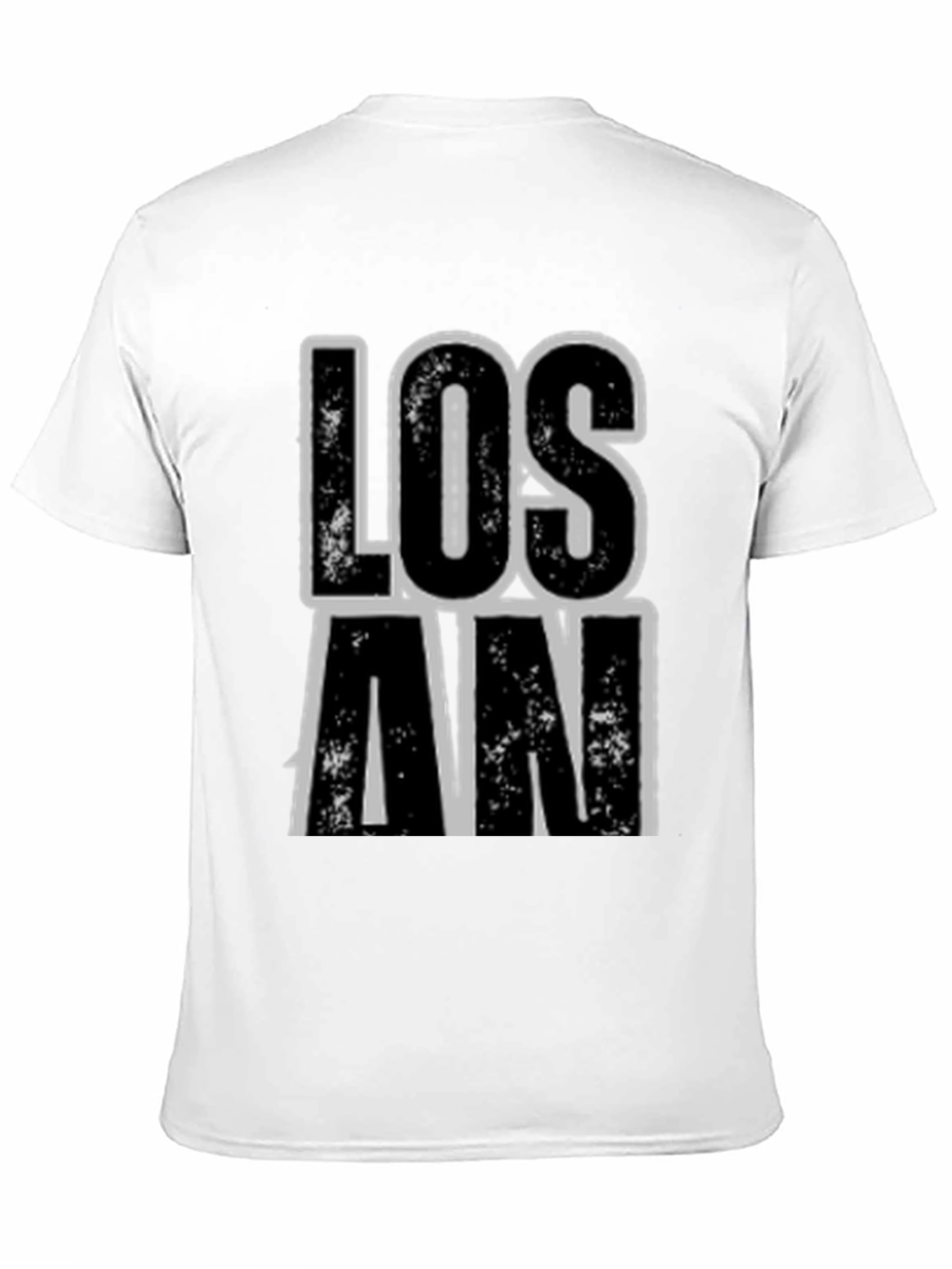 Black "Los An" Graphic Print Black T-Shirt view 11
