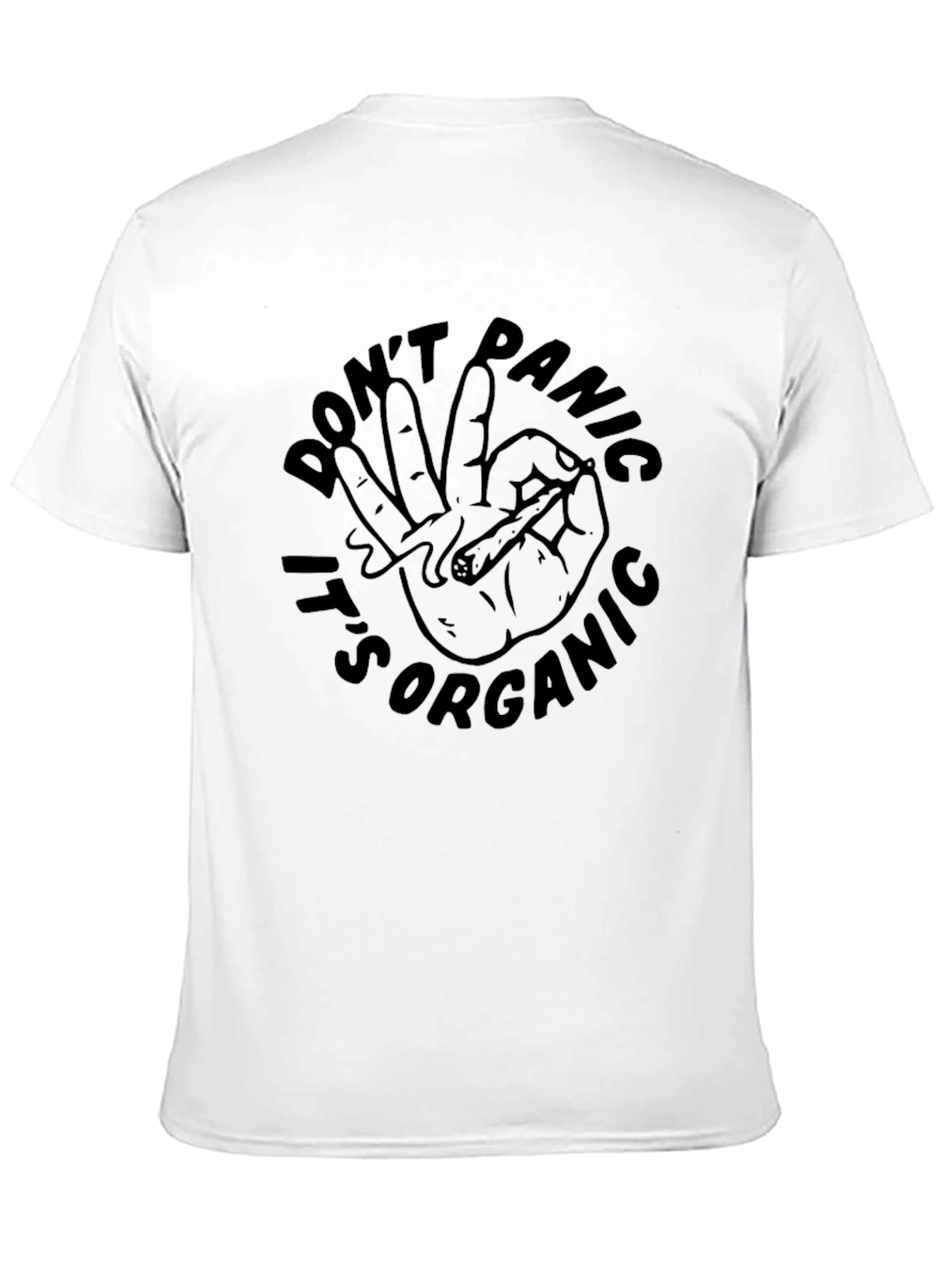 Black Don't Panic It's Organic Tee view 11