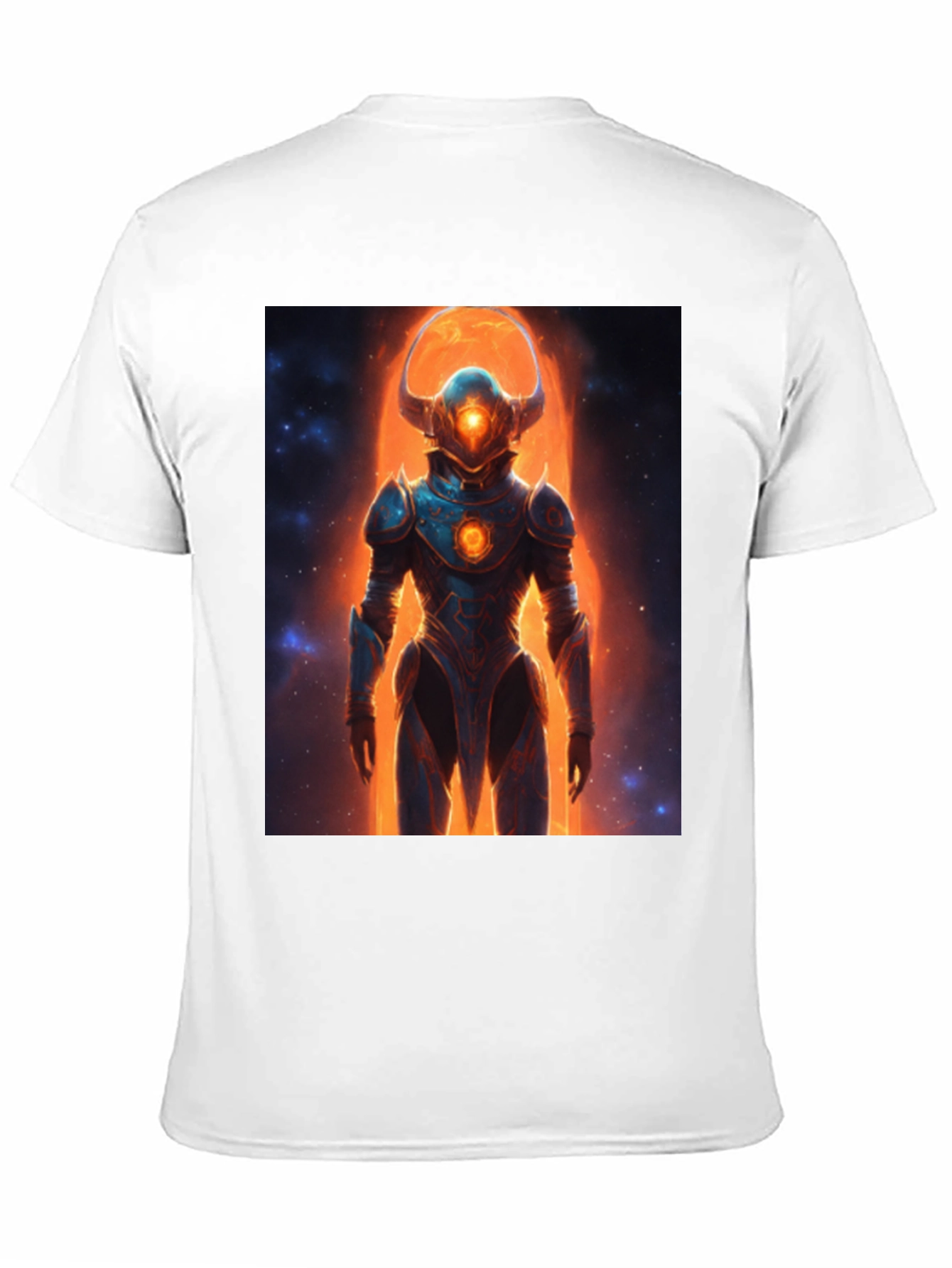 Black Sci-Fi Warrior Graphic Tee - Men's Black T-Shirt view 11