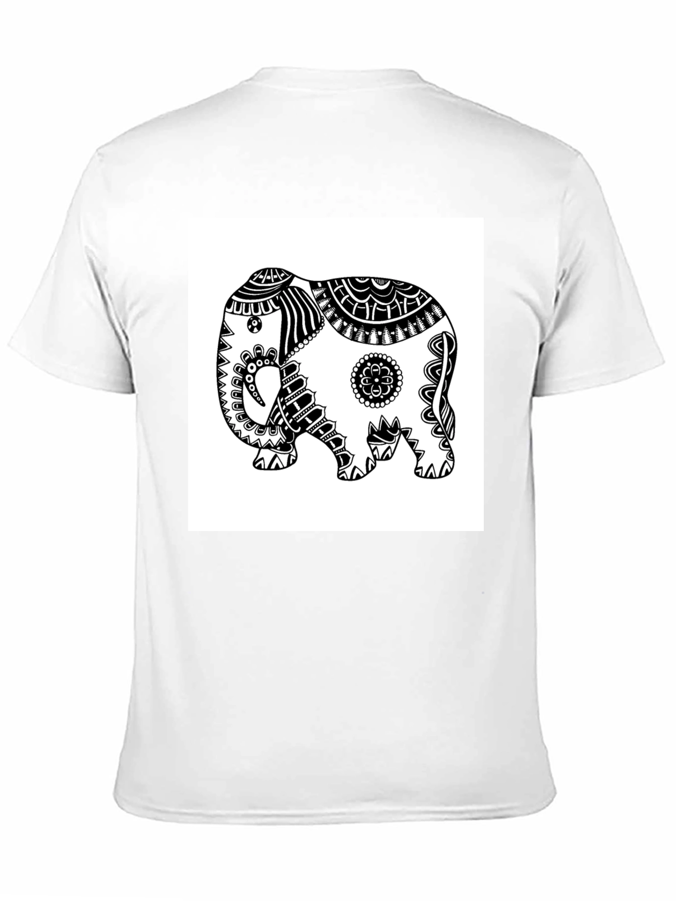Black Elephant Graphic Tee - Black Casual T-Shirt view 11