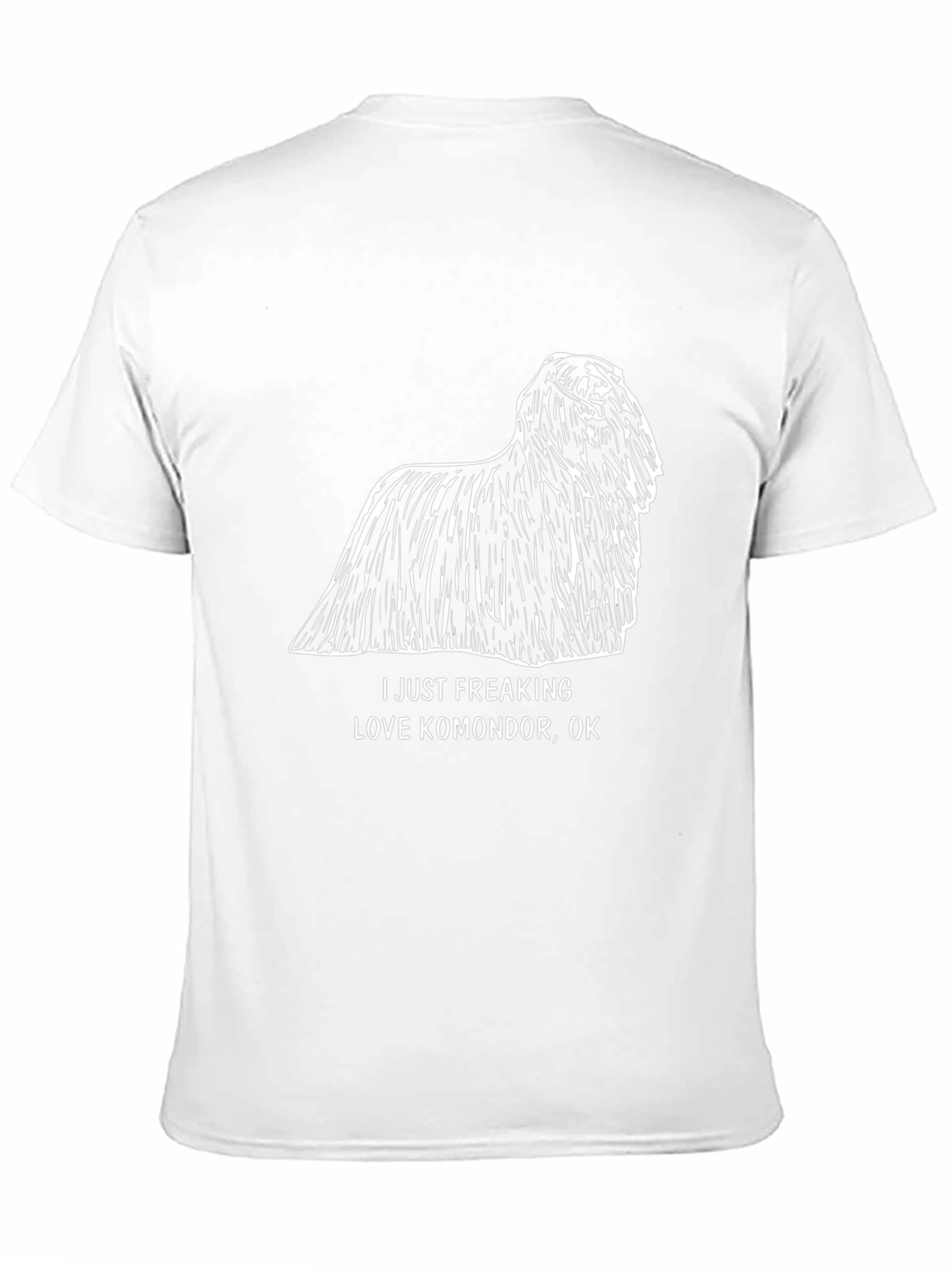 Black Komondor Dog Lover T-Shirt - Black Cotton Tee view 11