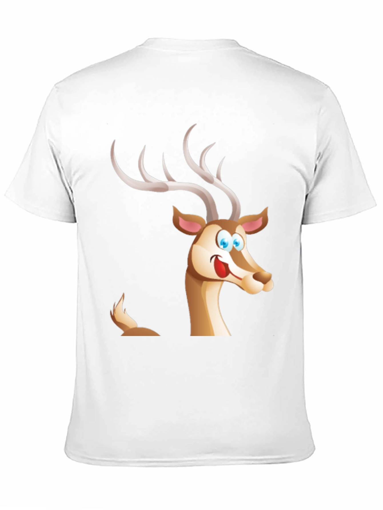 Black Cartoon Deer Graphic T-Shirt view 11