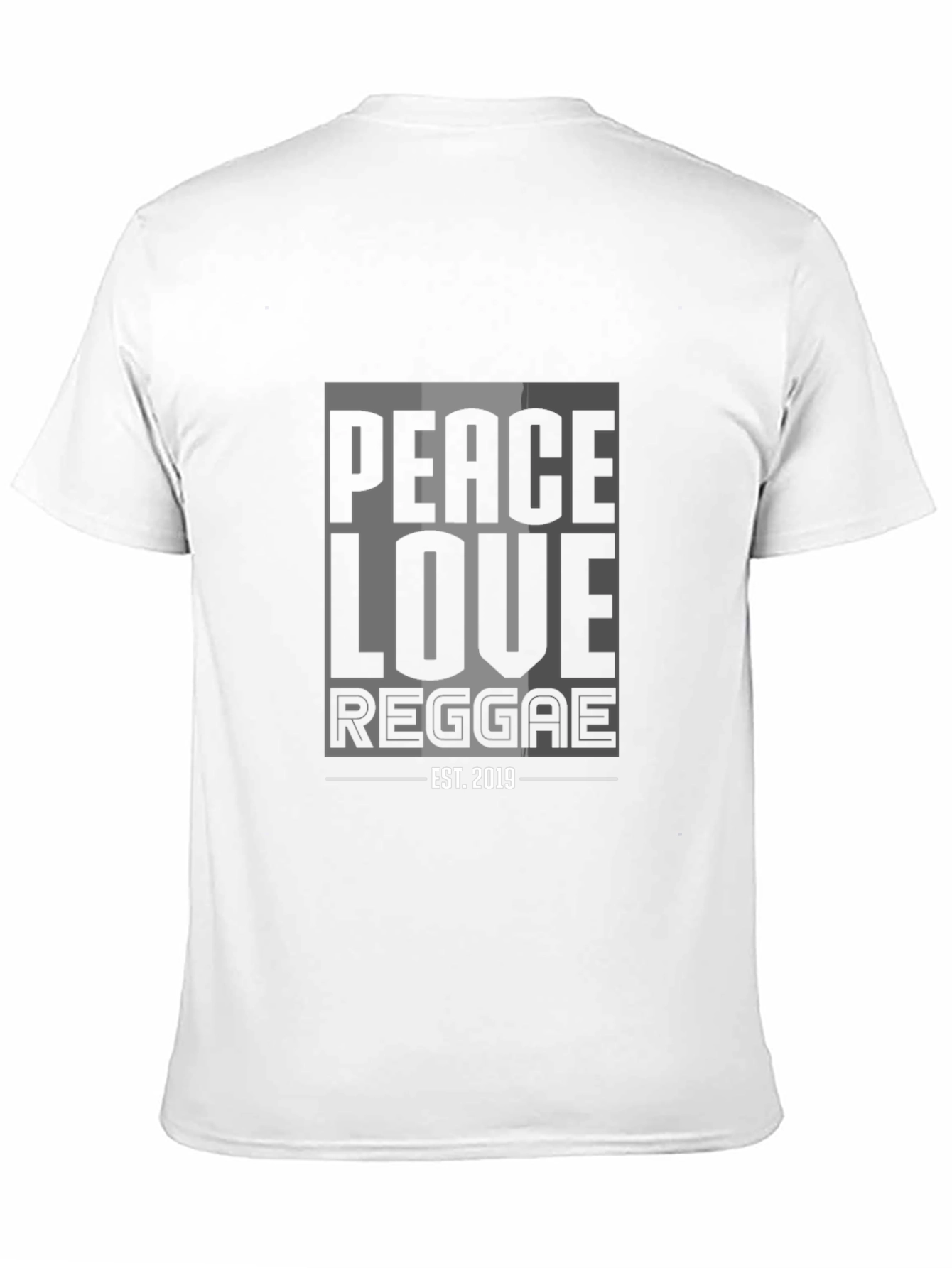 Black Peace Love Reggae T-Shirt - Est. 2019 - Black view 11