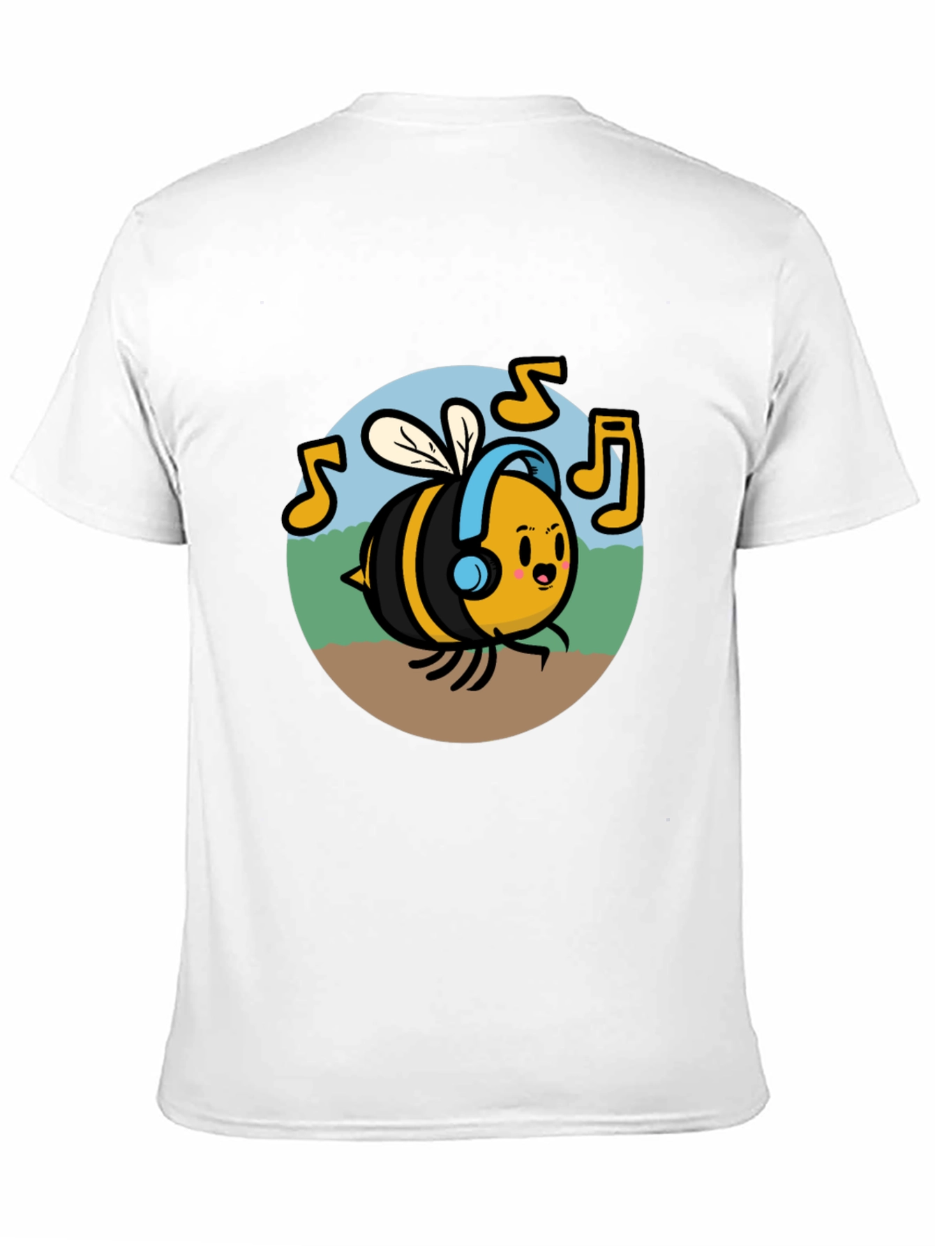 Black Musical Bee Graphic Tee - Black Cotton T-Shirt view 11