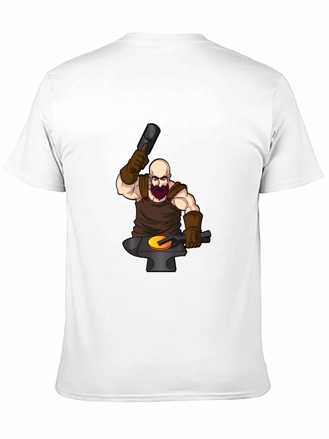 Black Blacksmith Cartoon Graphic Tee view 11