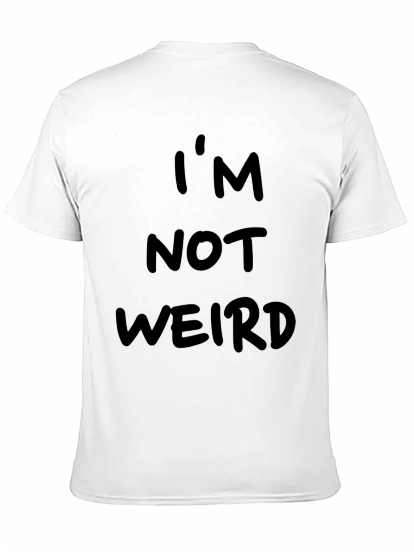 Black I'm Not Weird Funny Slogan Graphic Tee - Black view 11