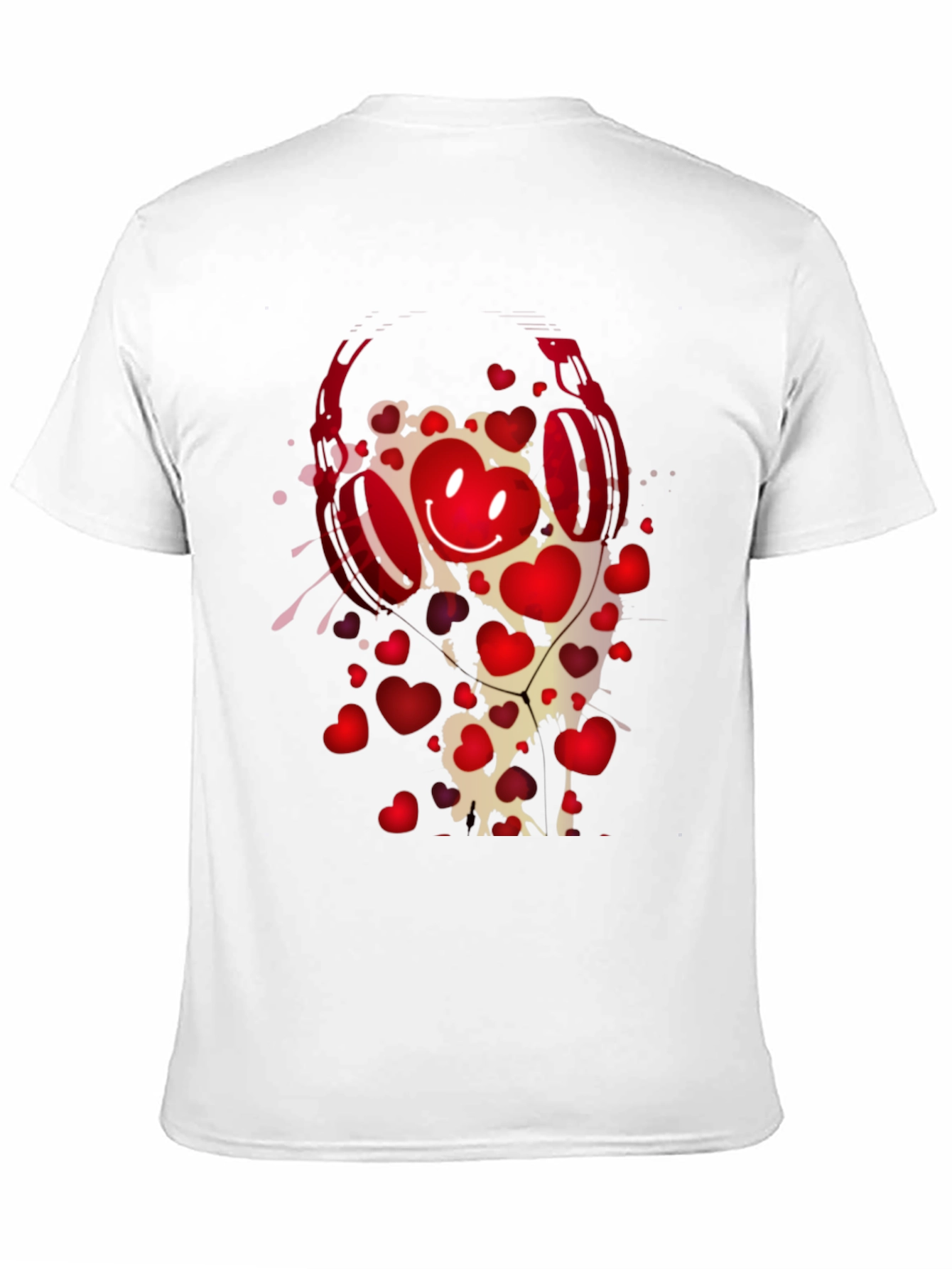 Black Heart Headphones Graphic Tee view 11