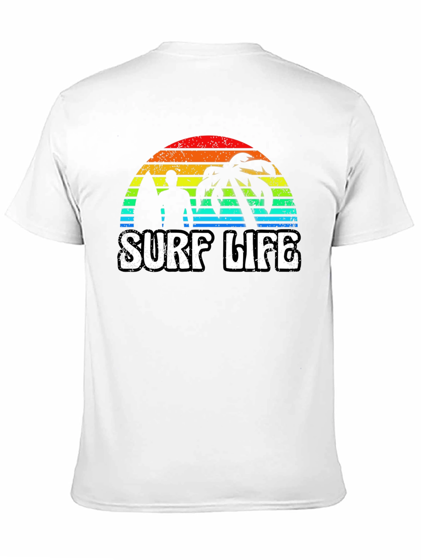 Black Surf Life Graphic Tee - Retro Sunset view 11