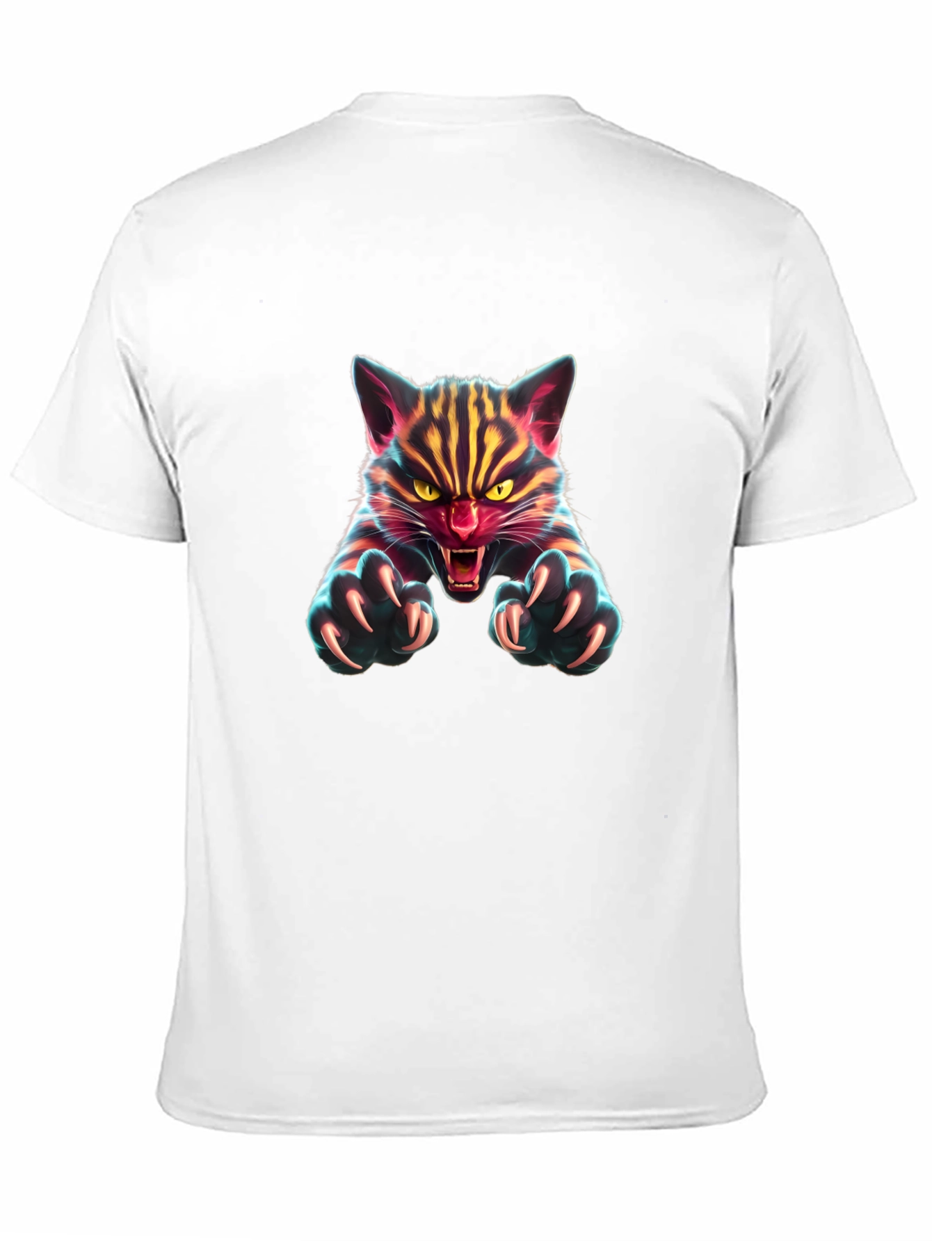 Black Fierce Feline Graphic Tee - Men's Black T-Shirt view 11