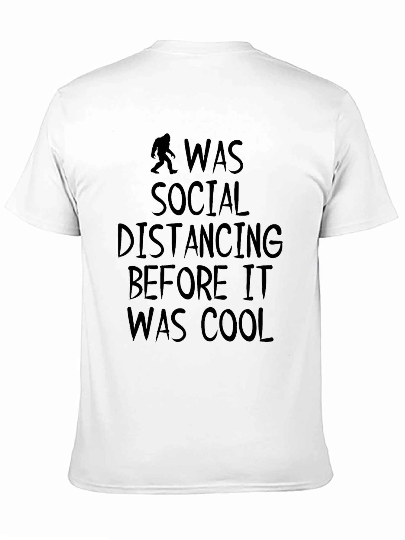 Black Social Distancing Bigfoot Graphic Tee - Black view 11