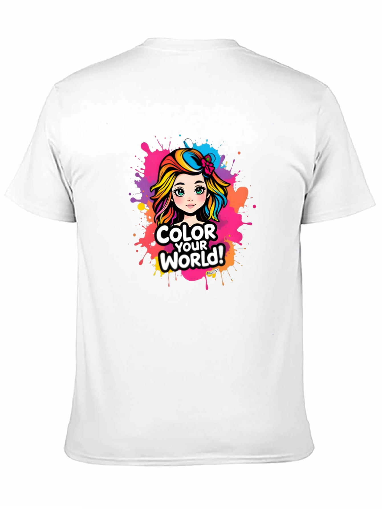 Black Colorful World T-Shirt - Fun Graphic Tee view 11