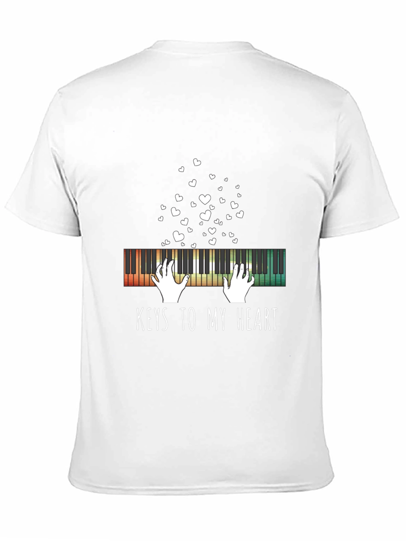 Black Piano Keys to My Heart Graphic Tee - Black view 11
