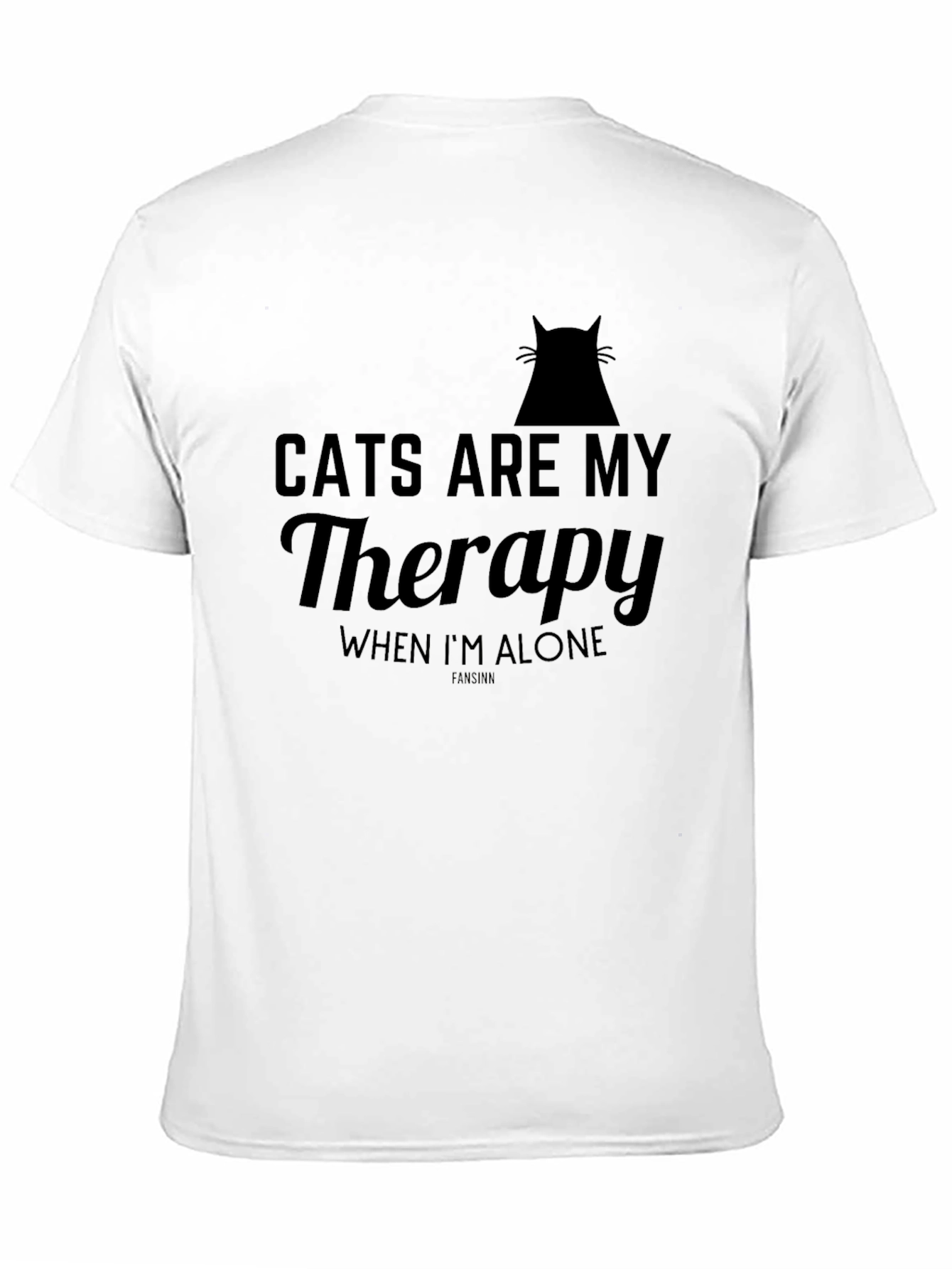 Black Cats Are My Therapy T-Shirt view 11