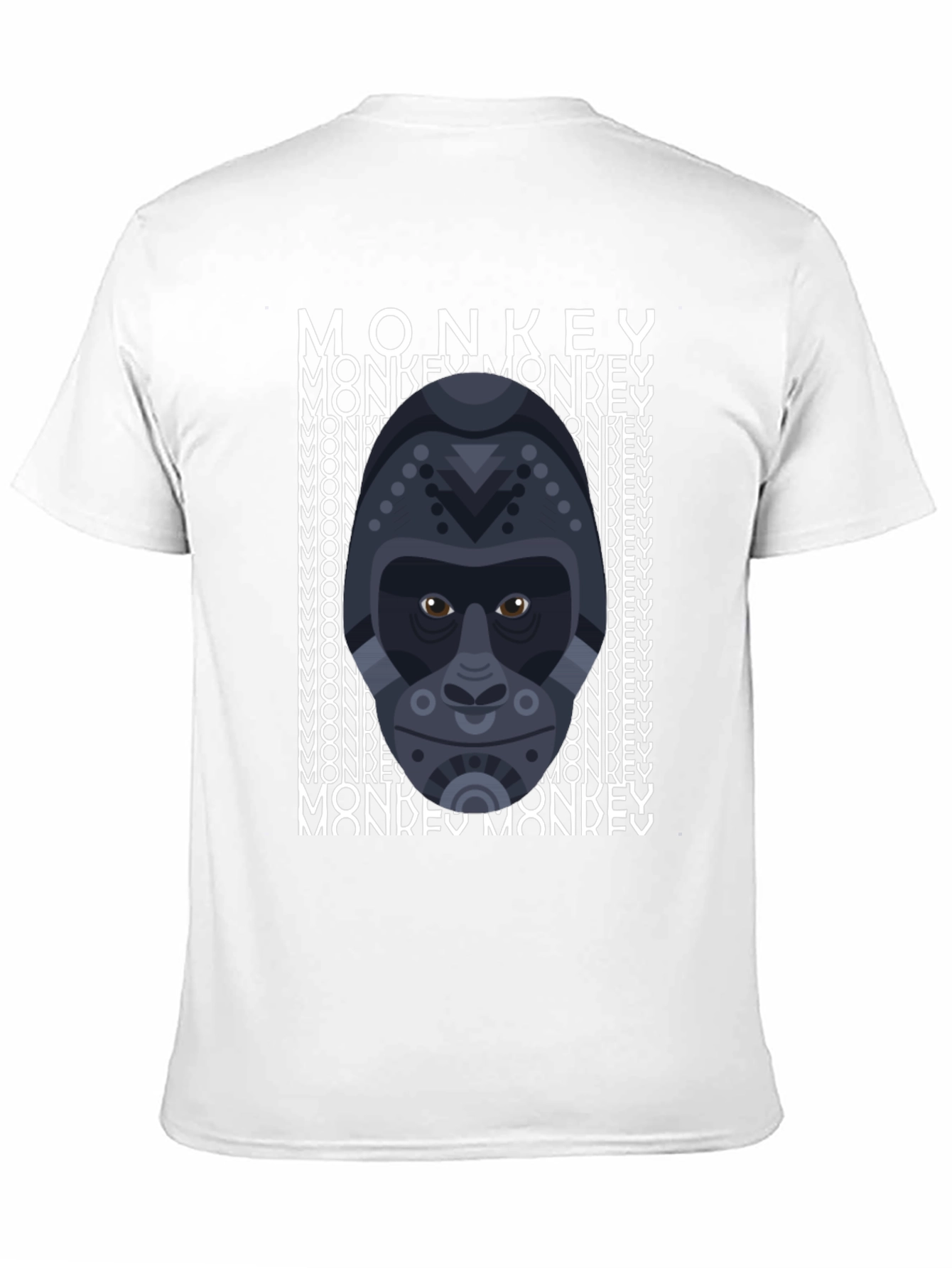Black Geometric Gorilla Graphic Tee - Men's Black T-Shirt view 11
