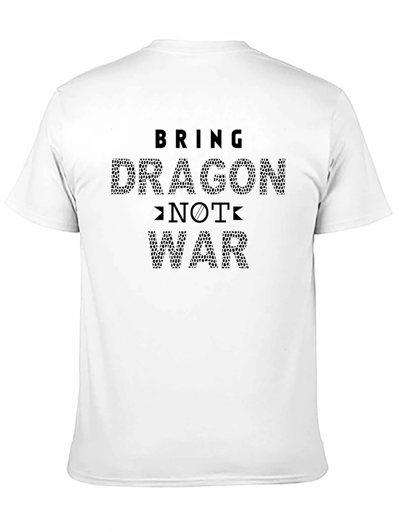 Black Bring Dragon Not War Black Graphic T-Shirt view 11