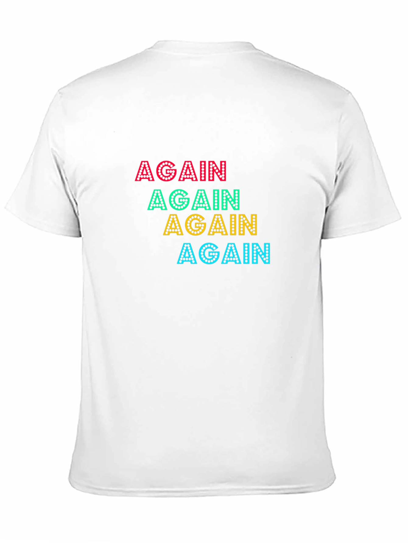 Black Again Colorful Print Black Cotton T-Shirt view 11