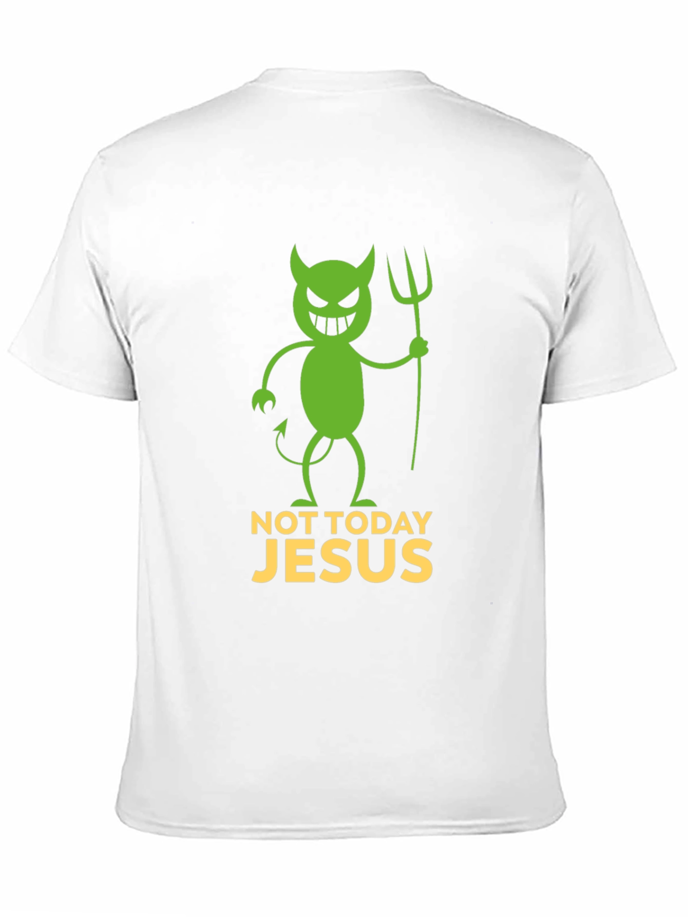 Black Not Today Jesus Funny Graphic T-Shirt view 11