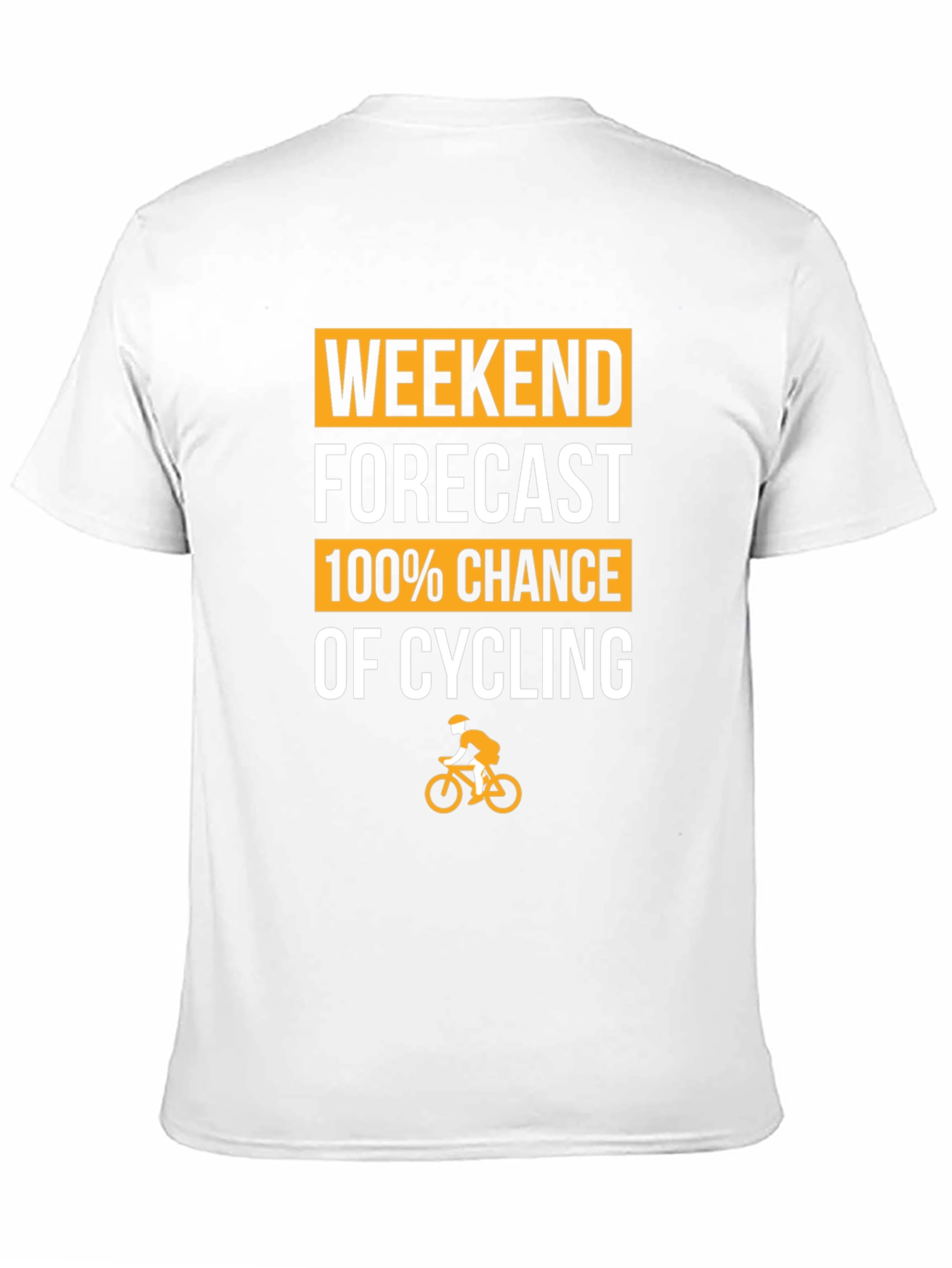 Black Cycling Forecast T-Shirt - 100% Chance of Cycling! view 11