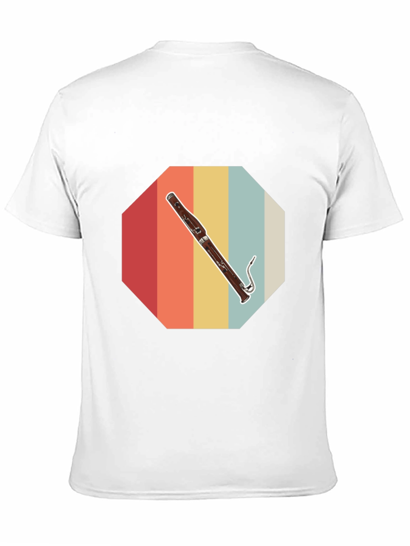 Black Bassoon Retro Octagon T-Shirt view 11