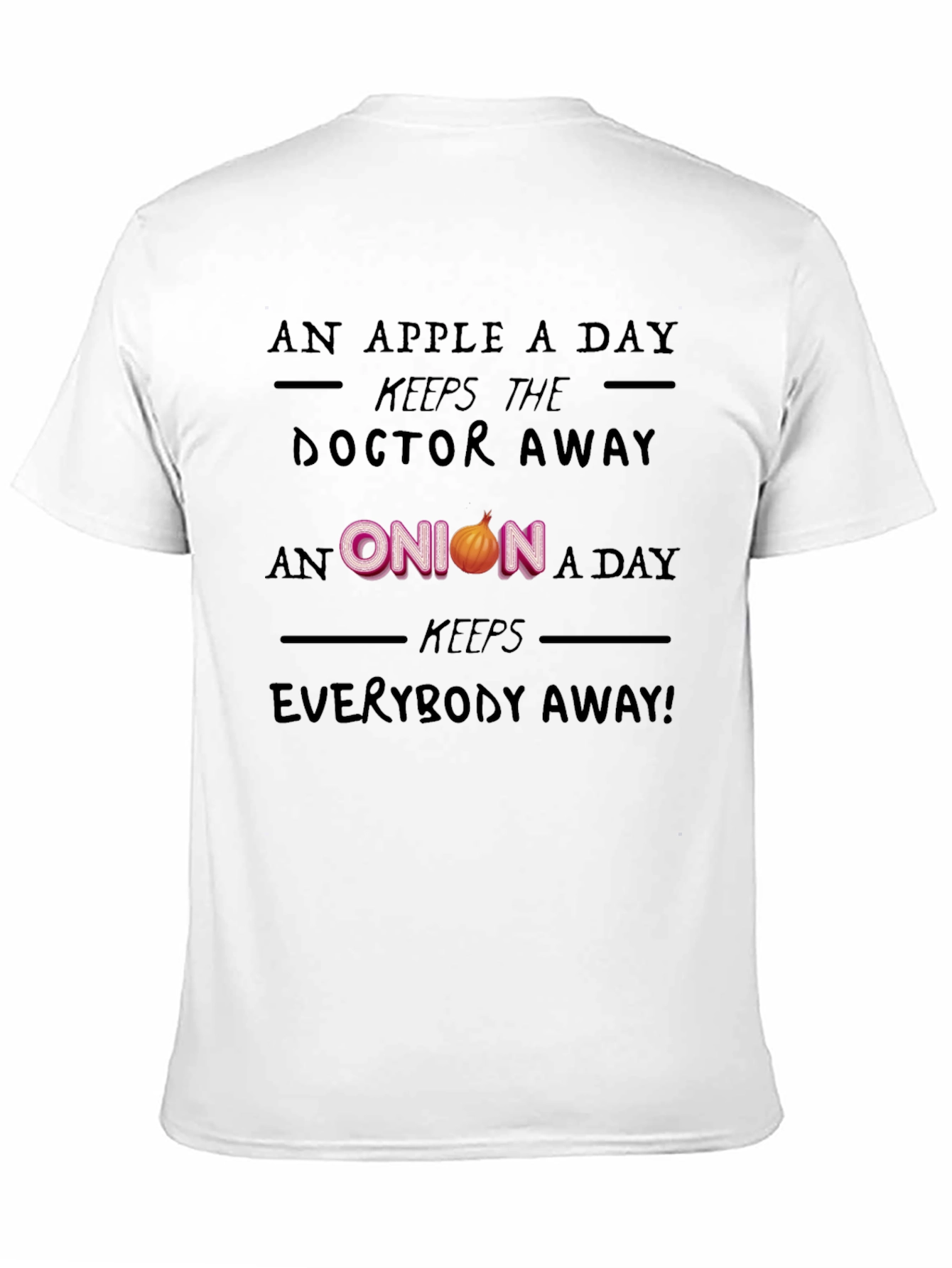 Black An Onion A Day Funny Graphic T-Shirt view 11