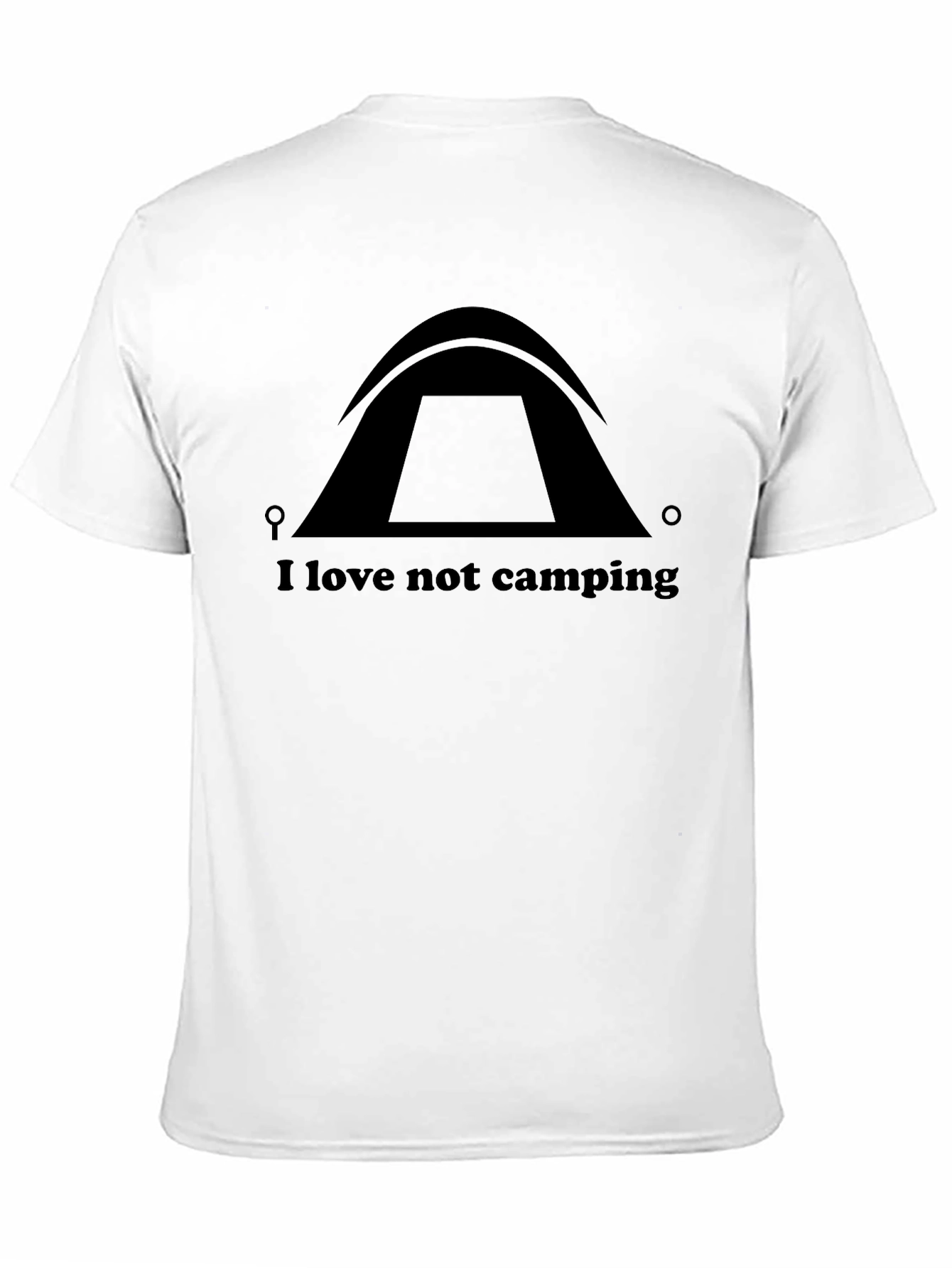 Black I Love Not Camping T-Shirt - Funny Outdoor Graphic Tee view 11