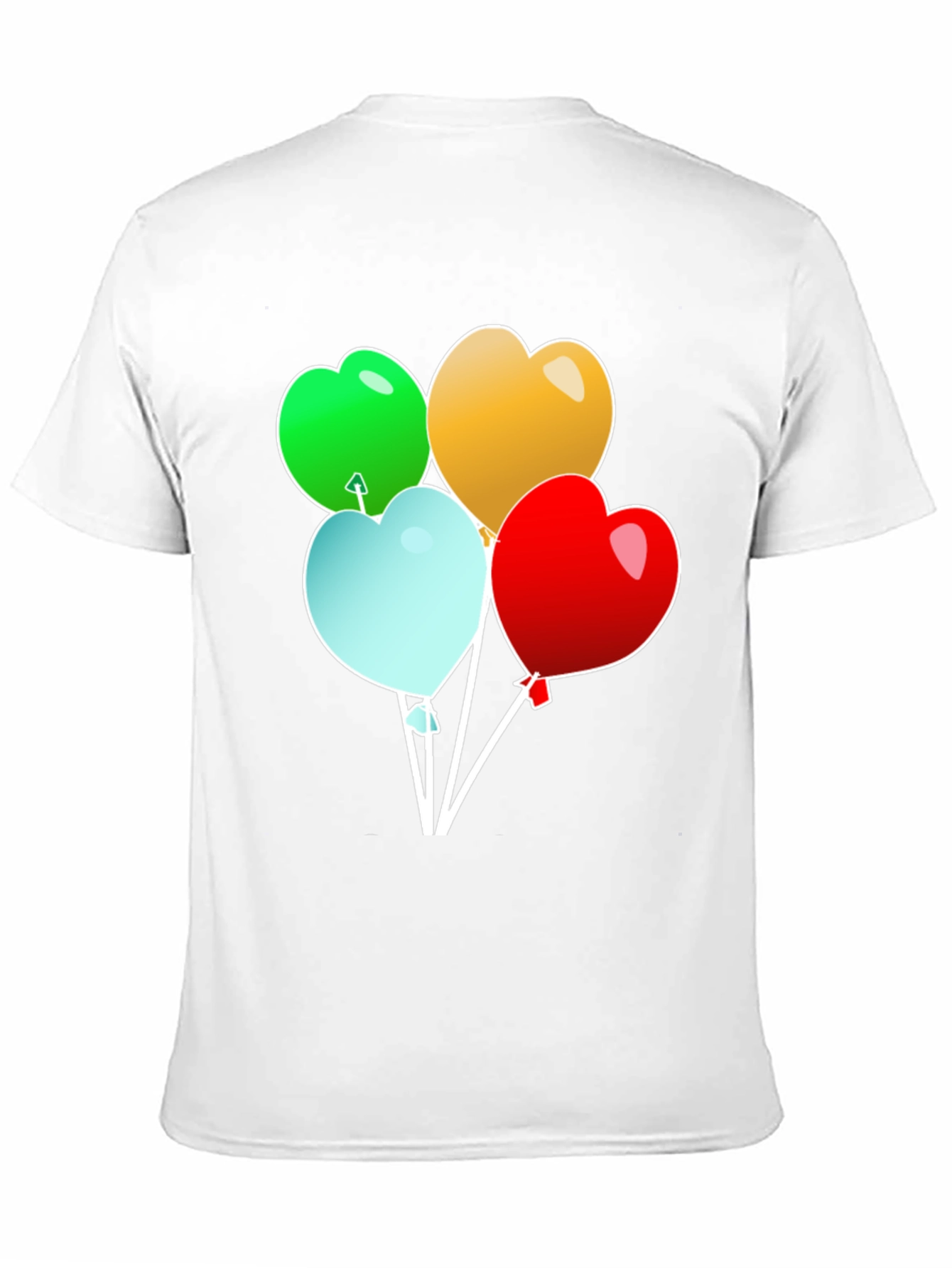 Black Heart Balloons Graphic T-Shirt - Stylish Men's Tee view 11