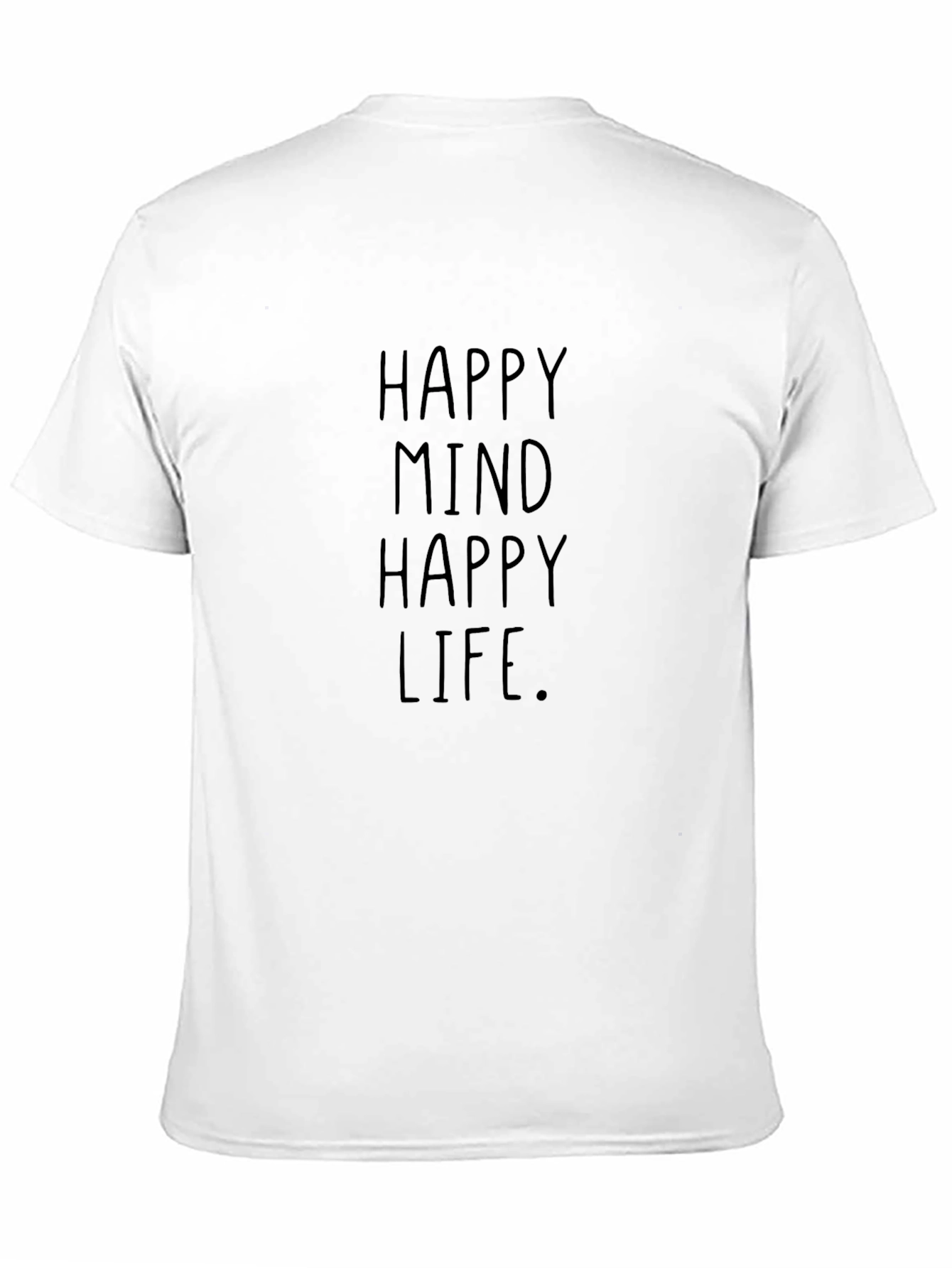Black Happy Mind Happy Life Graphic Tee view 11