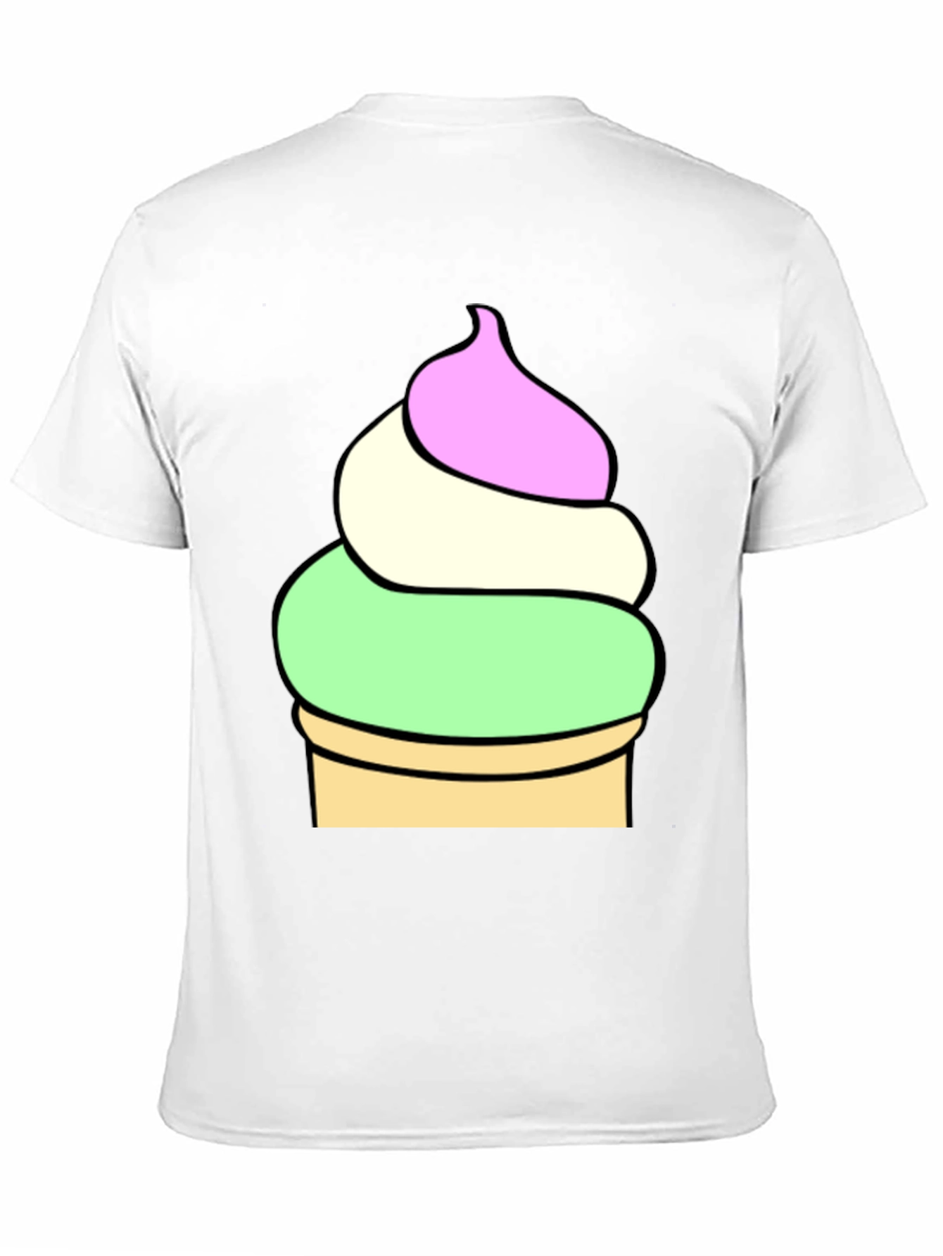 Black Ice Cream Cone Graphic Tee - Soft Cotton Blend view 11