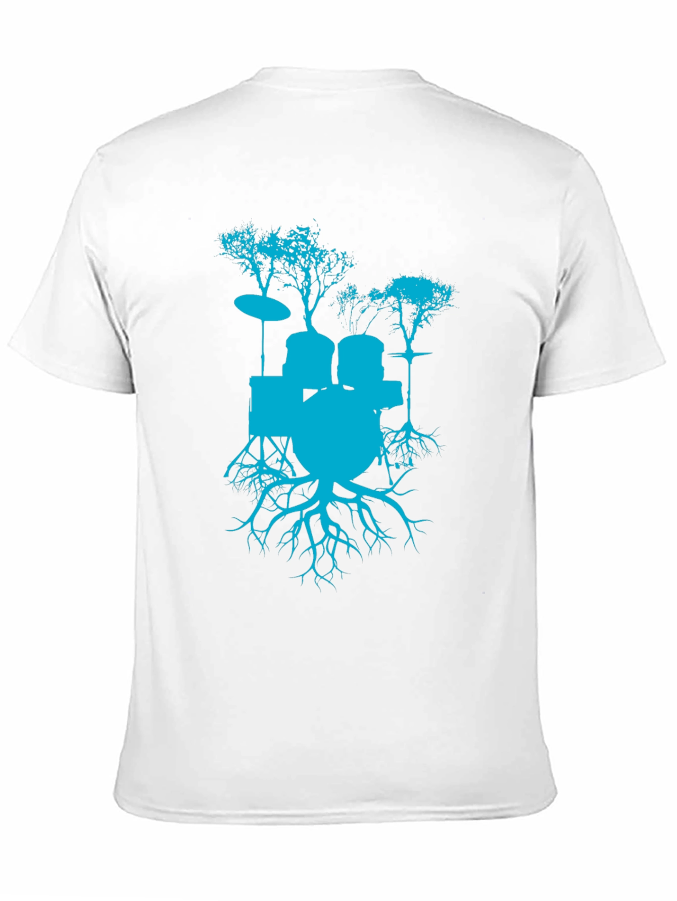 Black Drum Kit Tree Roots Graphic T-Shirt - Black view 11